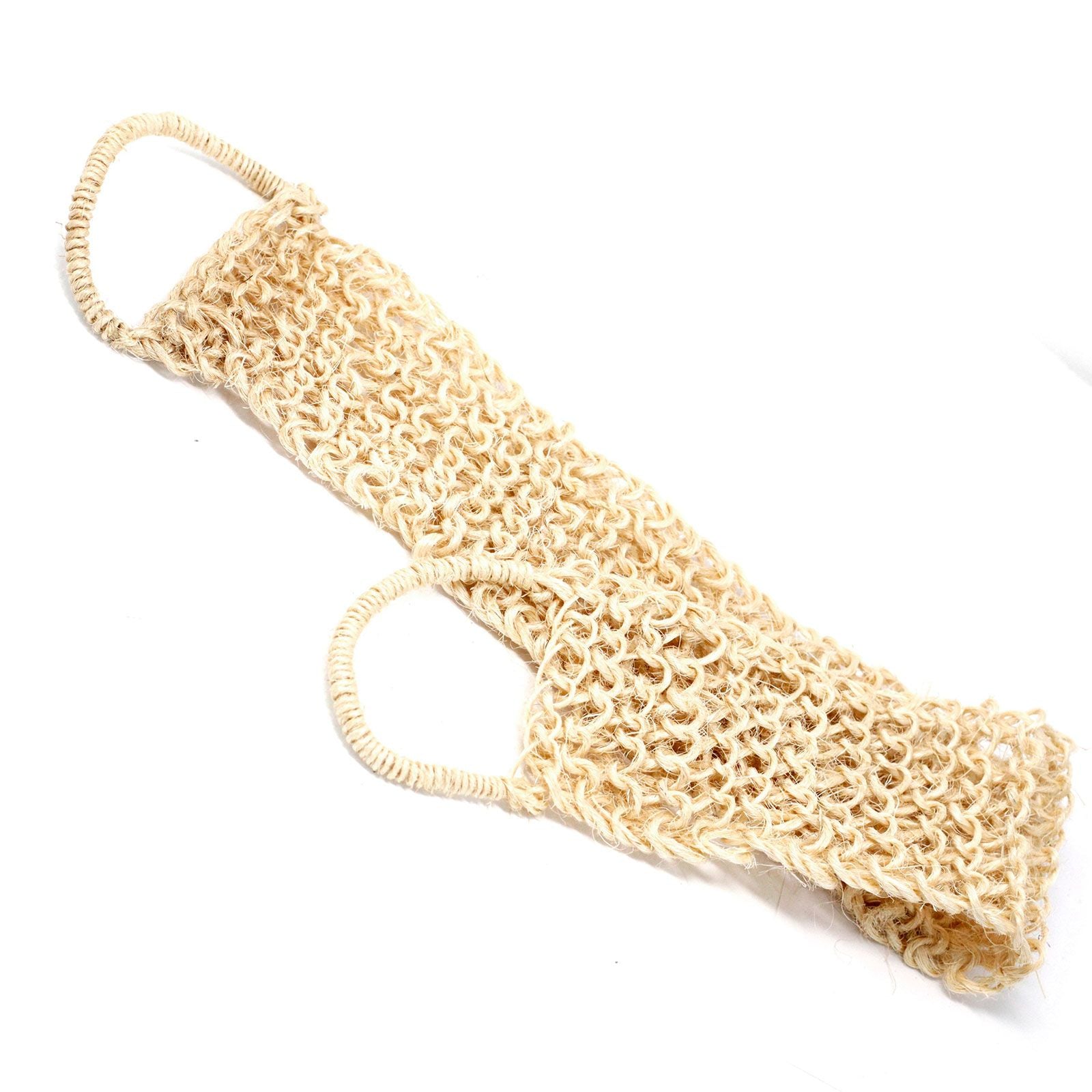 Cinta exfoliante de sisal para la espalda