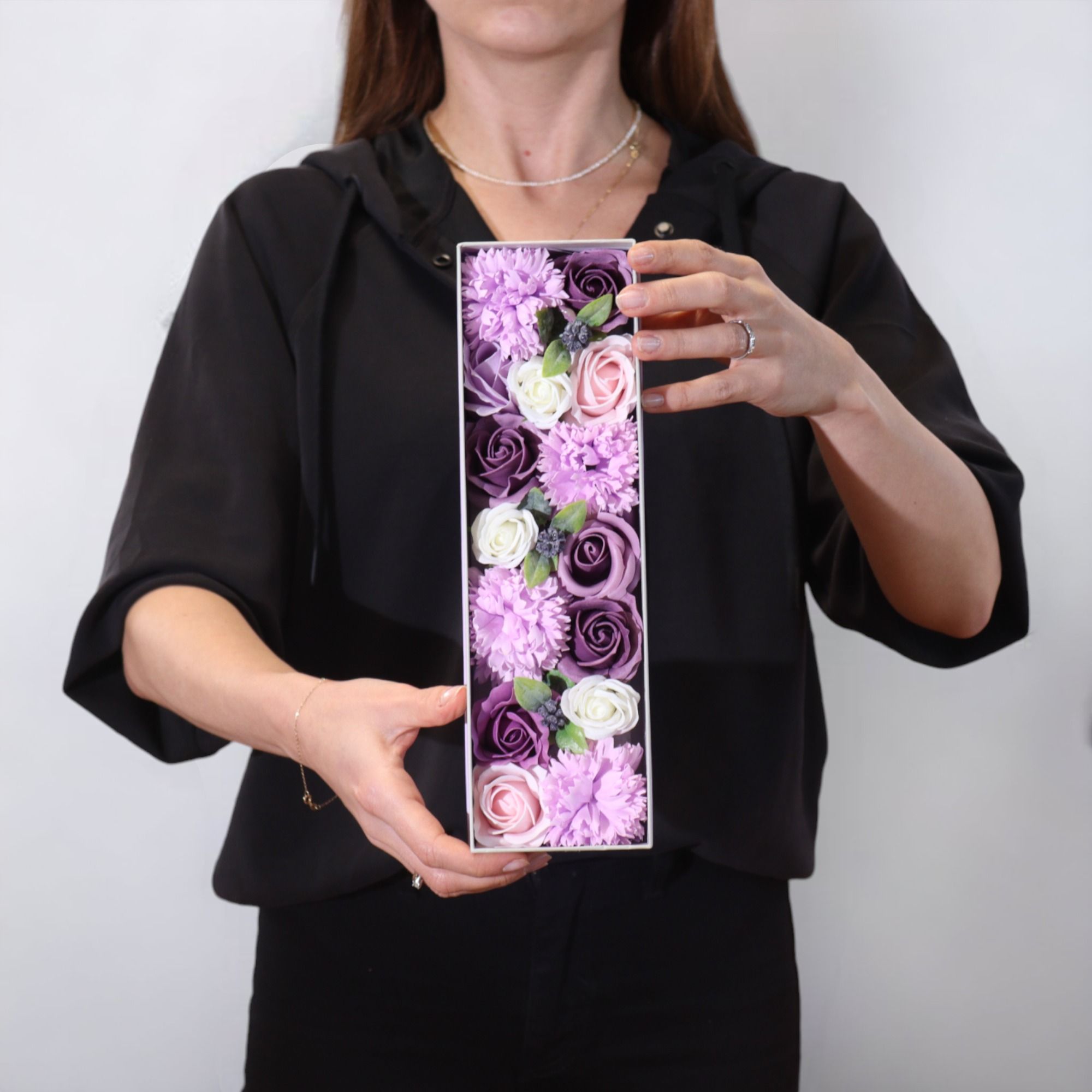 Caixa Longa - Rosa Lavanda e Cravo