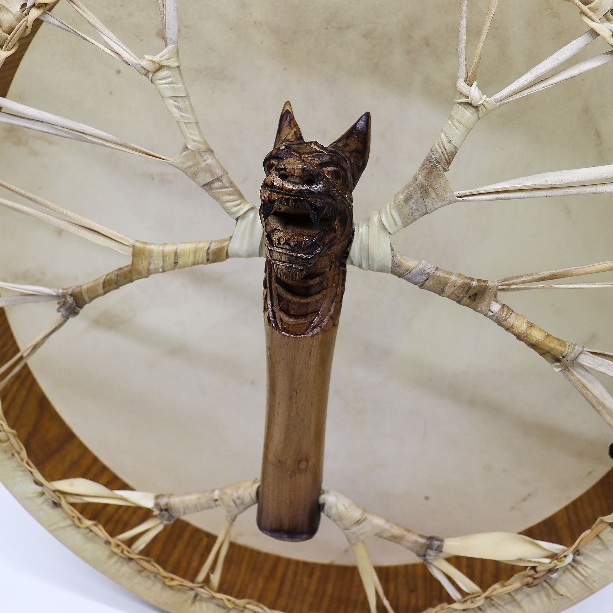 Tambor Chamánico Espíritu del Dragón con Baqueta - Ajustable - 40 cm