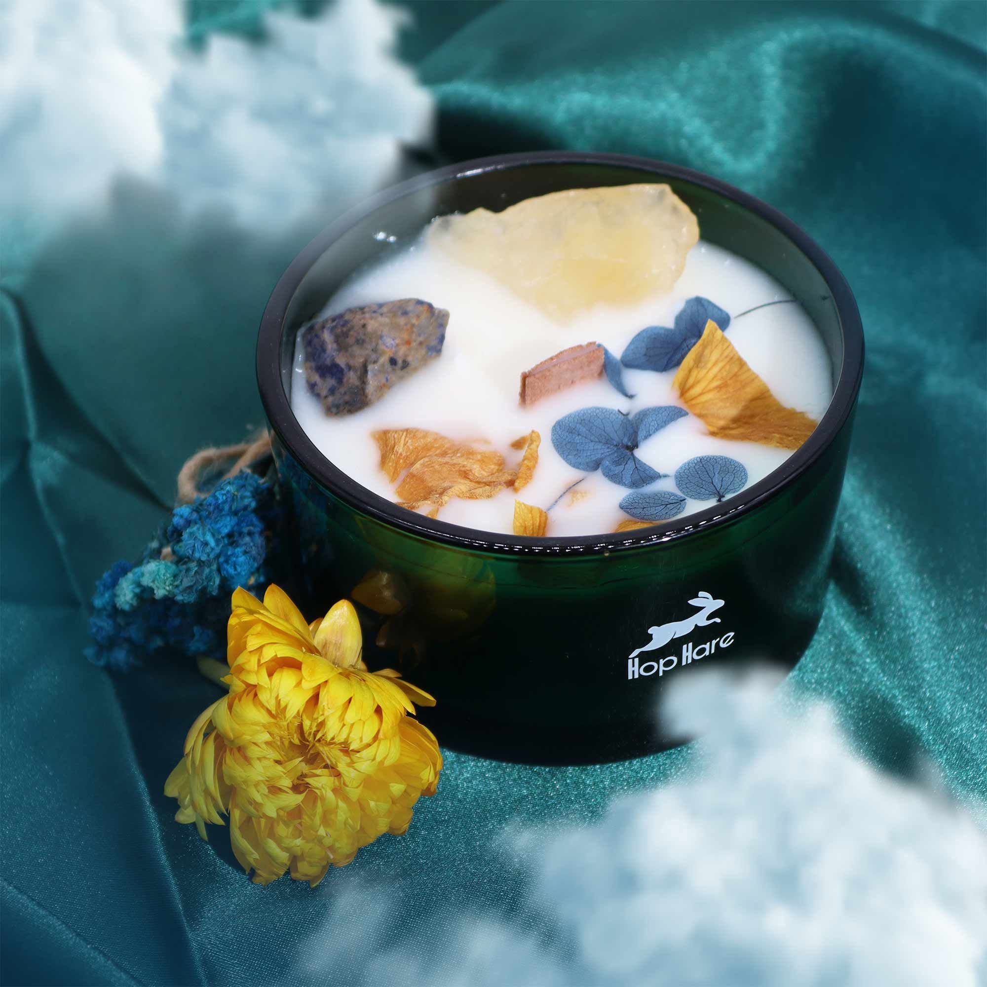 Vela Floral Mágica com Cristal Hop Hare Sol