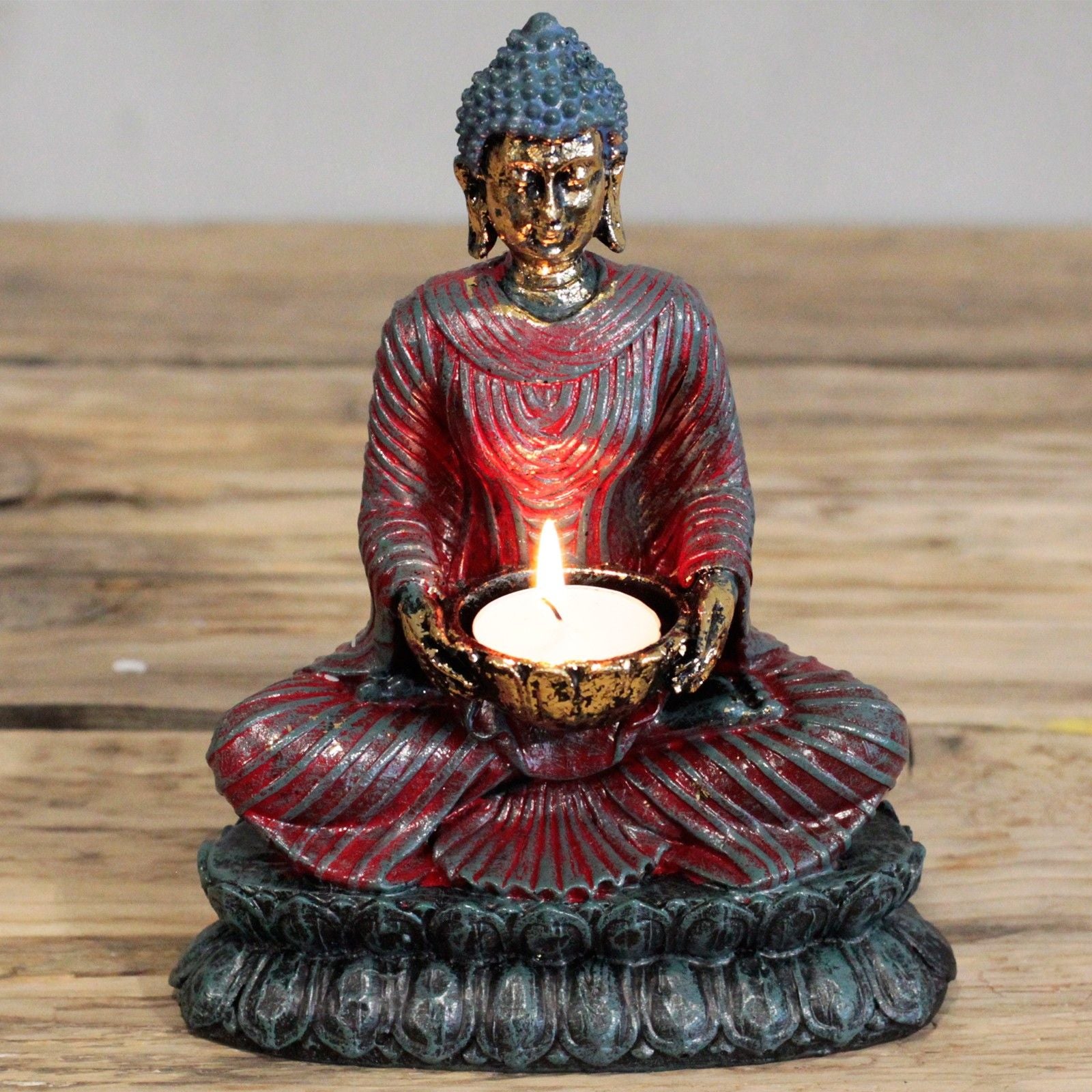 Buda Antigo Castiçal Devocional