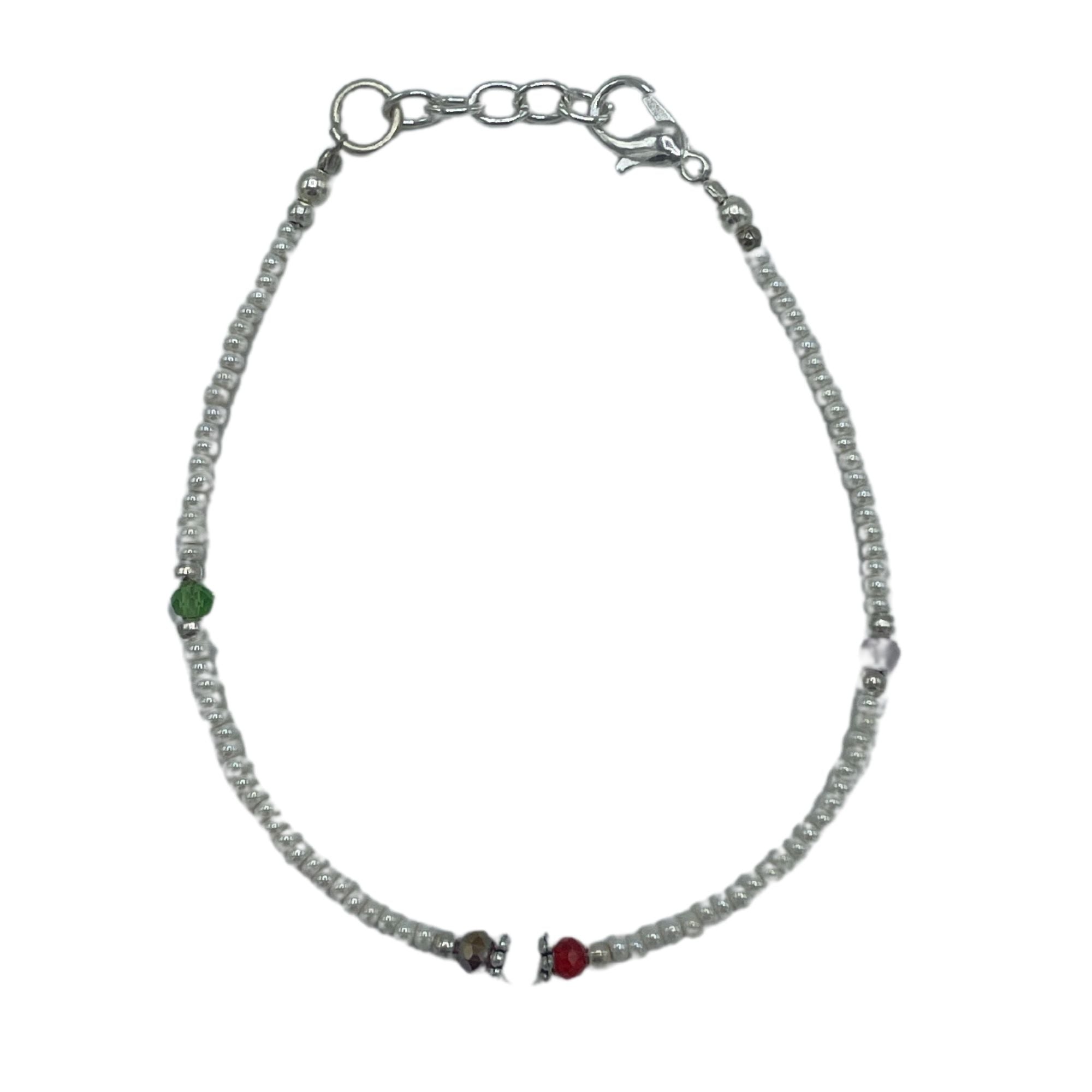 Pulseira Nepalesa de Gemas Extrafinas - Pérola e Contas Esculpidas