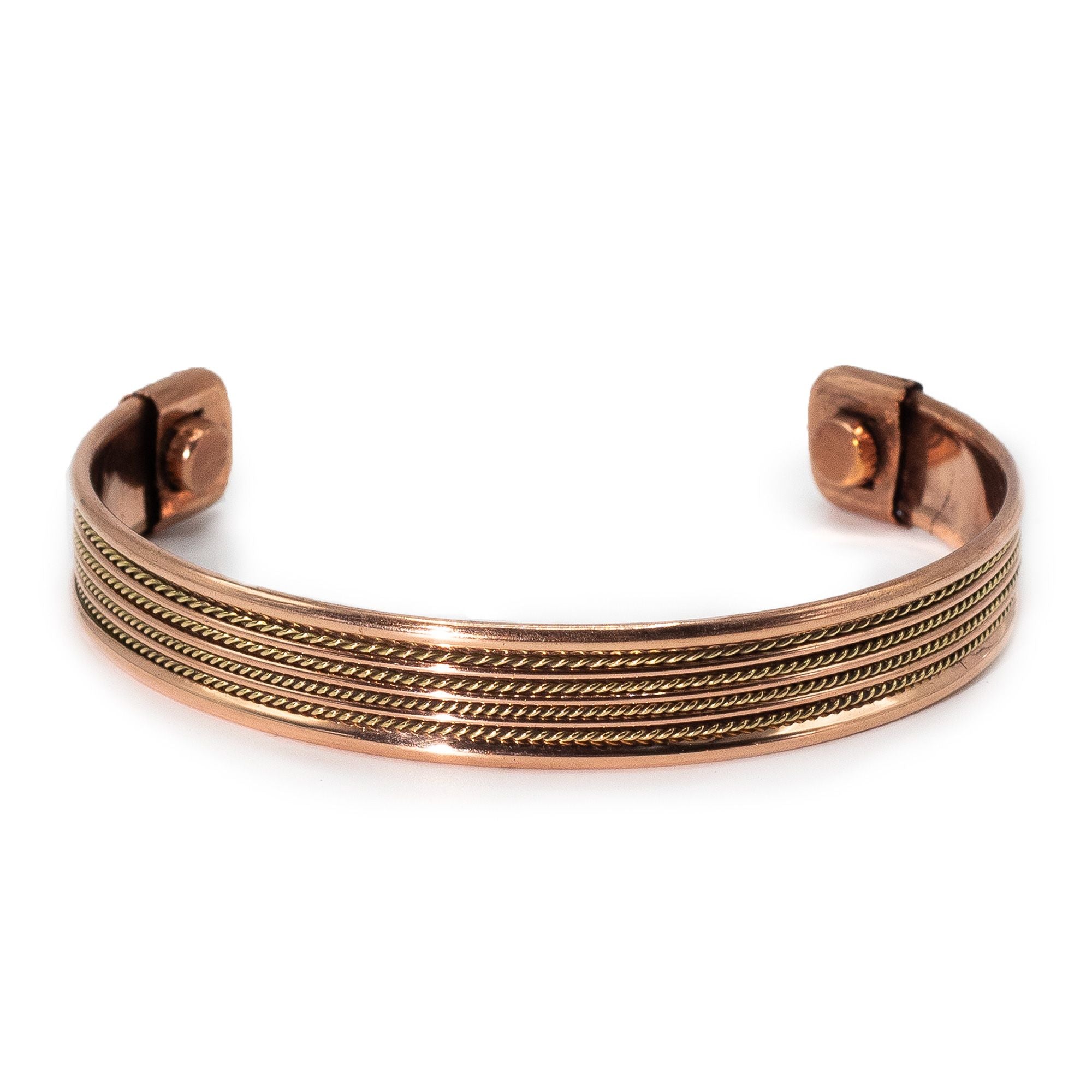 Pulseiras com Design de Banda em Cobre e Ímanes (Sortidas)