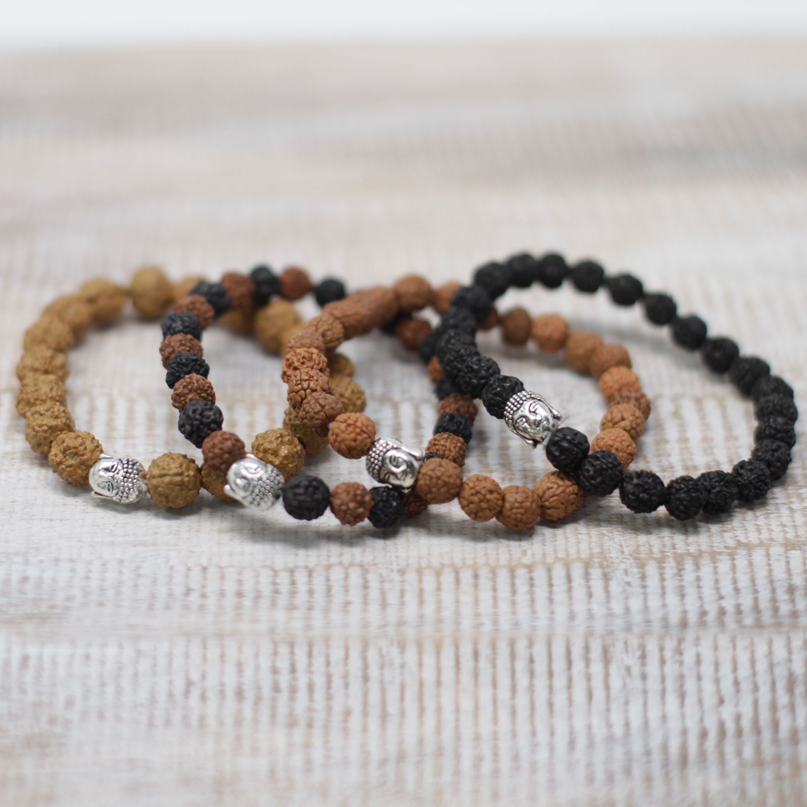 Rudraksha Bracelets with Buddha Assortment