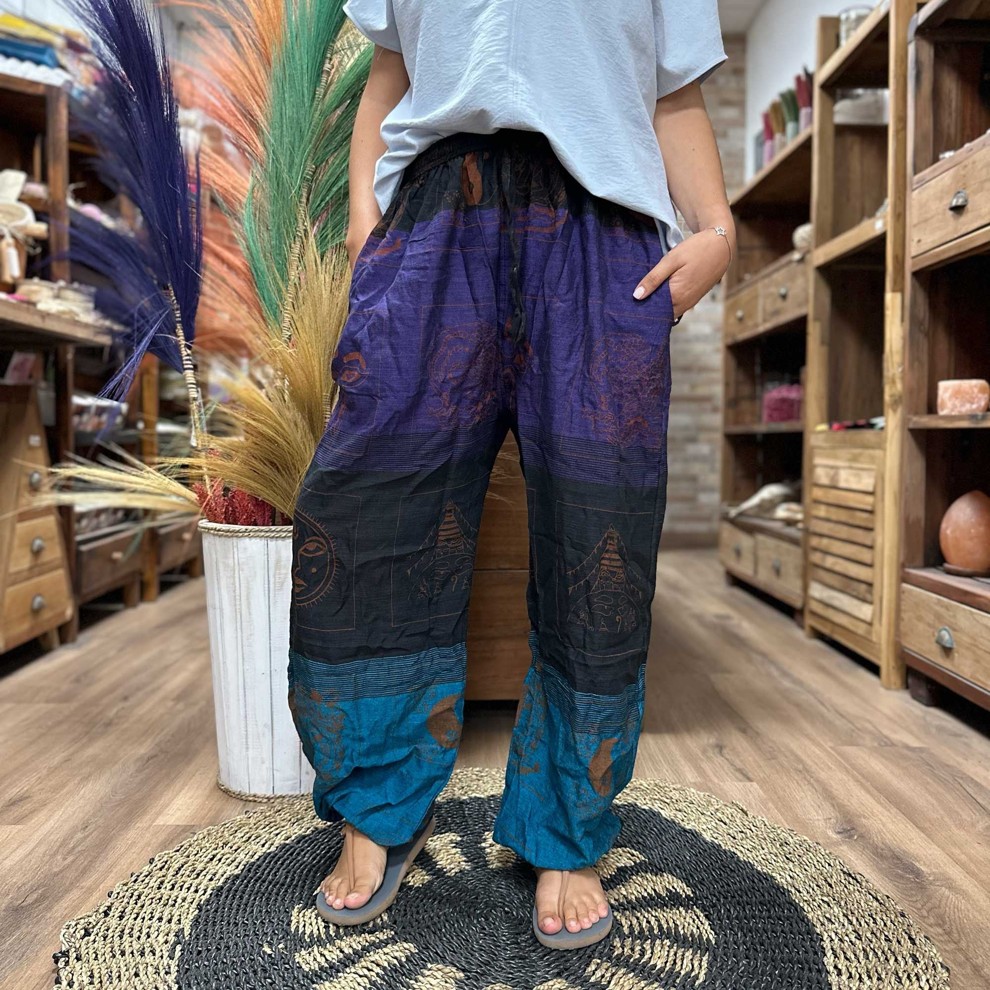 Calças para yoga e festivais Himalayan High Cross - Roxo