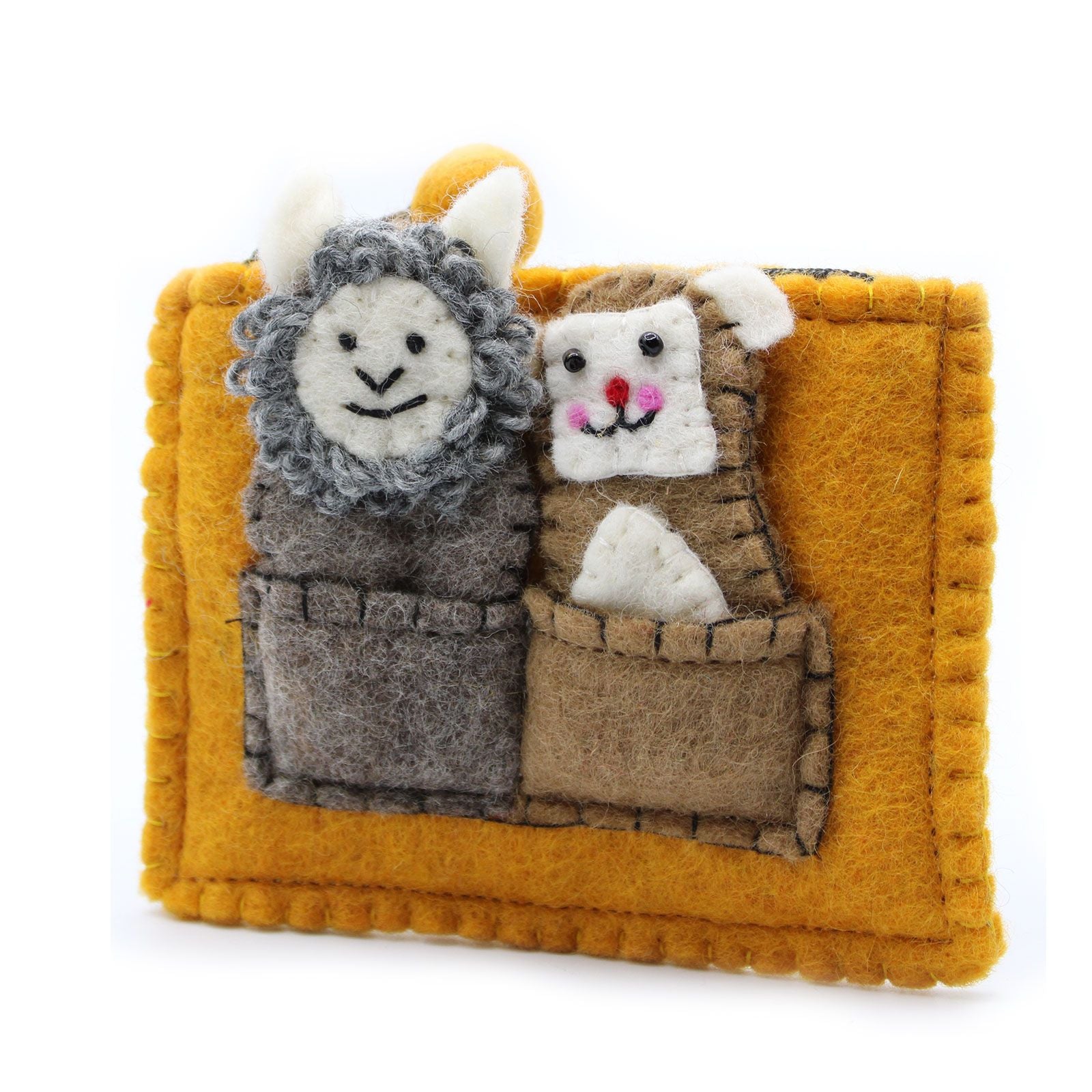 Bolsa com marionetas de dedo - Urso e ovelha