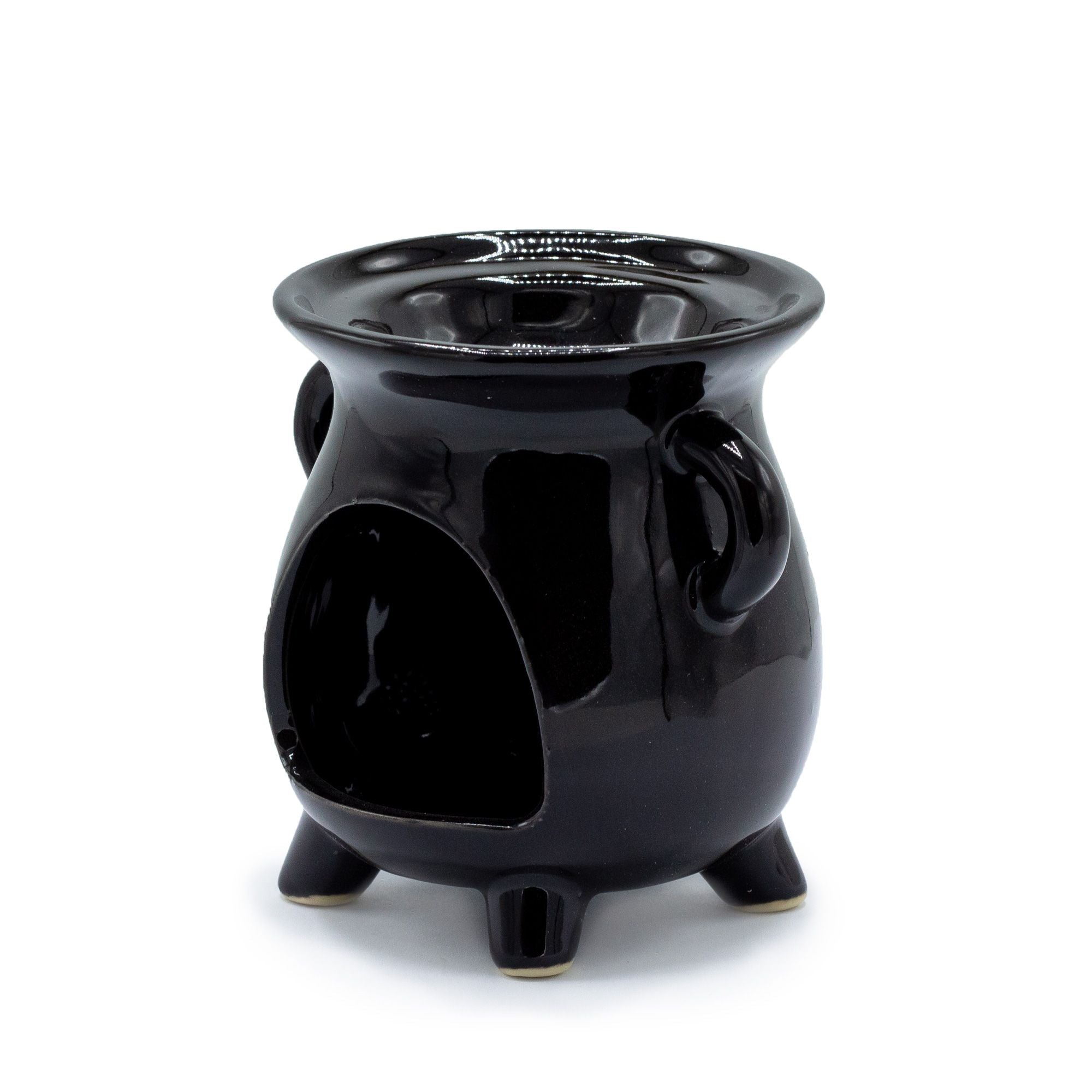 Quemador de Aceite Árbol de la Vida de Cerámica – Negro
