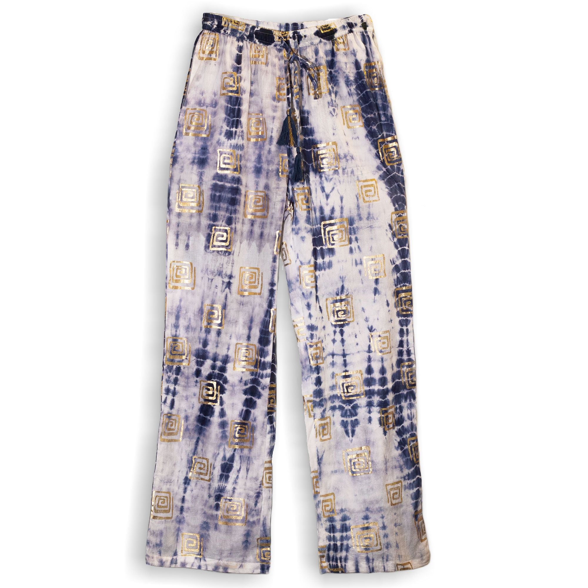 Calças Nomad Sari Mediterrâneo M/L - Grego Dourado e Azul