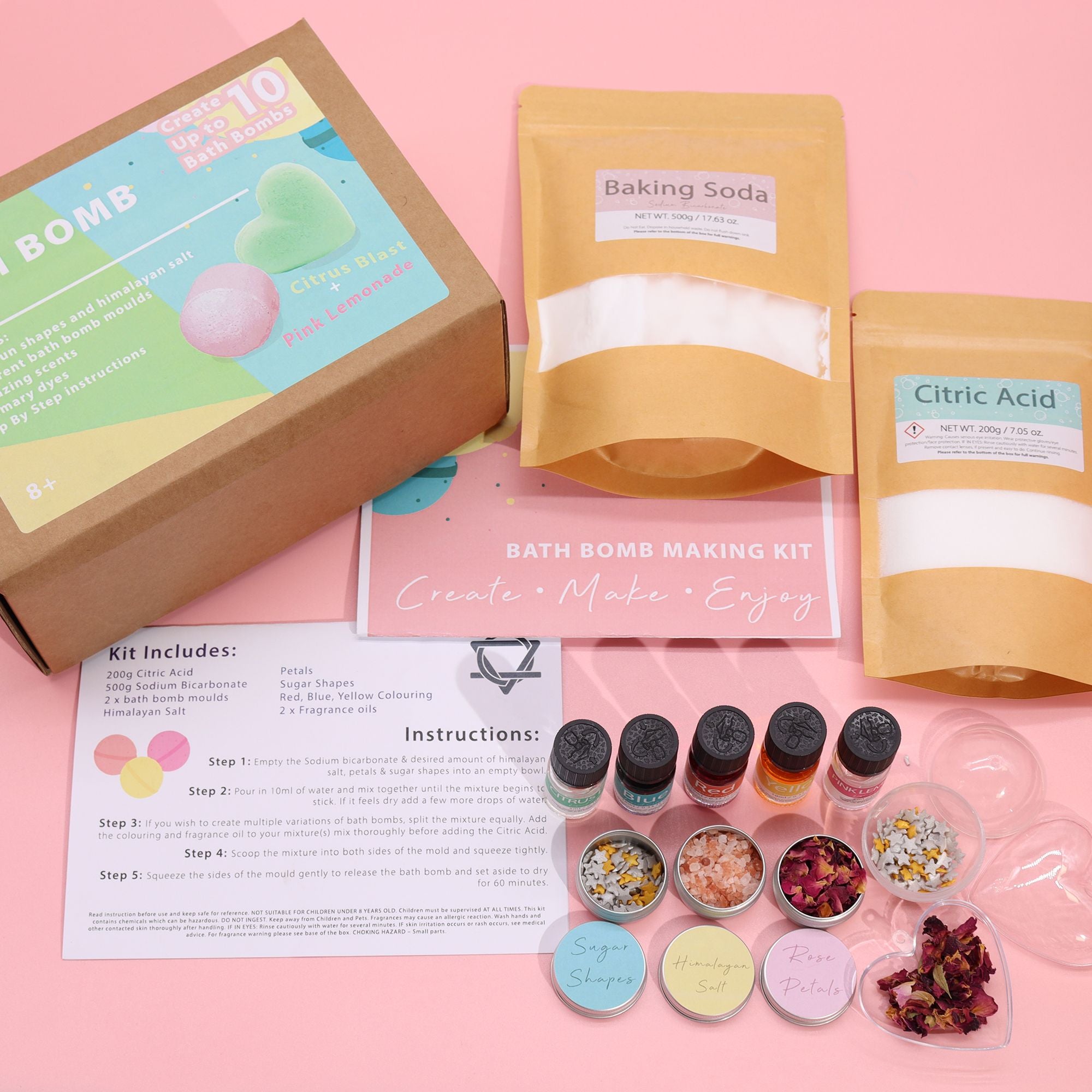 Kit de Bombas de Banho - Limonada Rosa e Explosão Cítrica