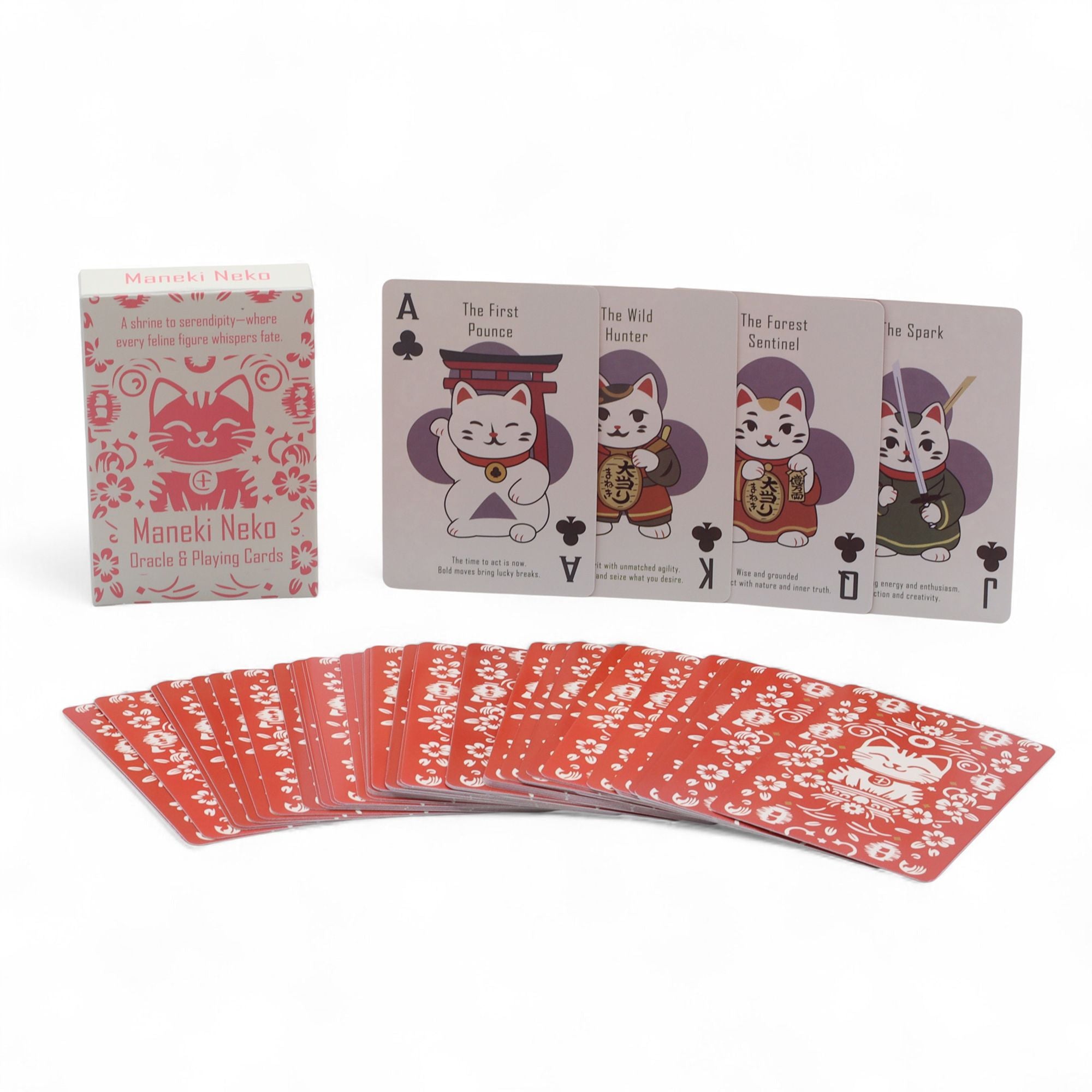 Cartas de Juego y Oráculo Gatos de la Fortuna Maneki Neko