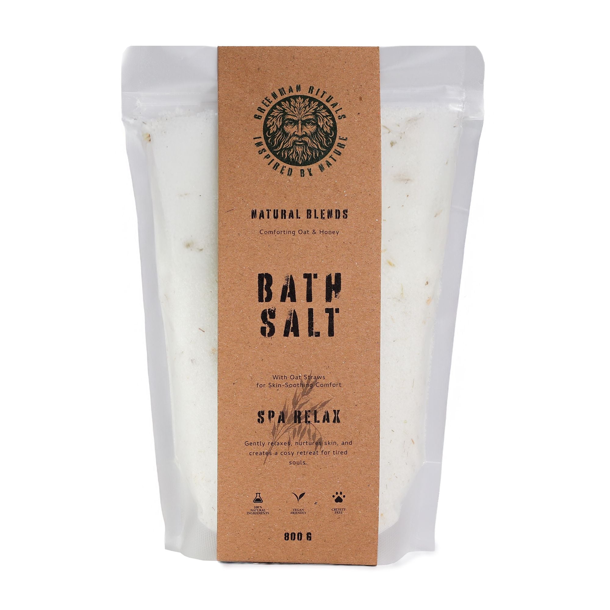 Greenman Rituals Sais de Banho de Epsom com Aveia e Mel - Mistura Relaxante para Spa