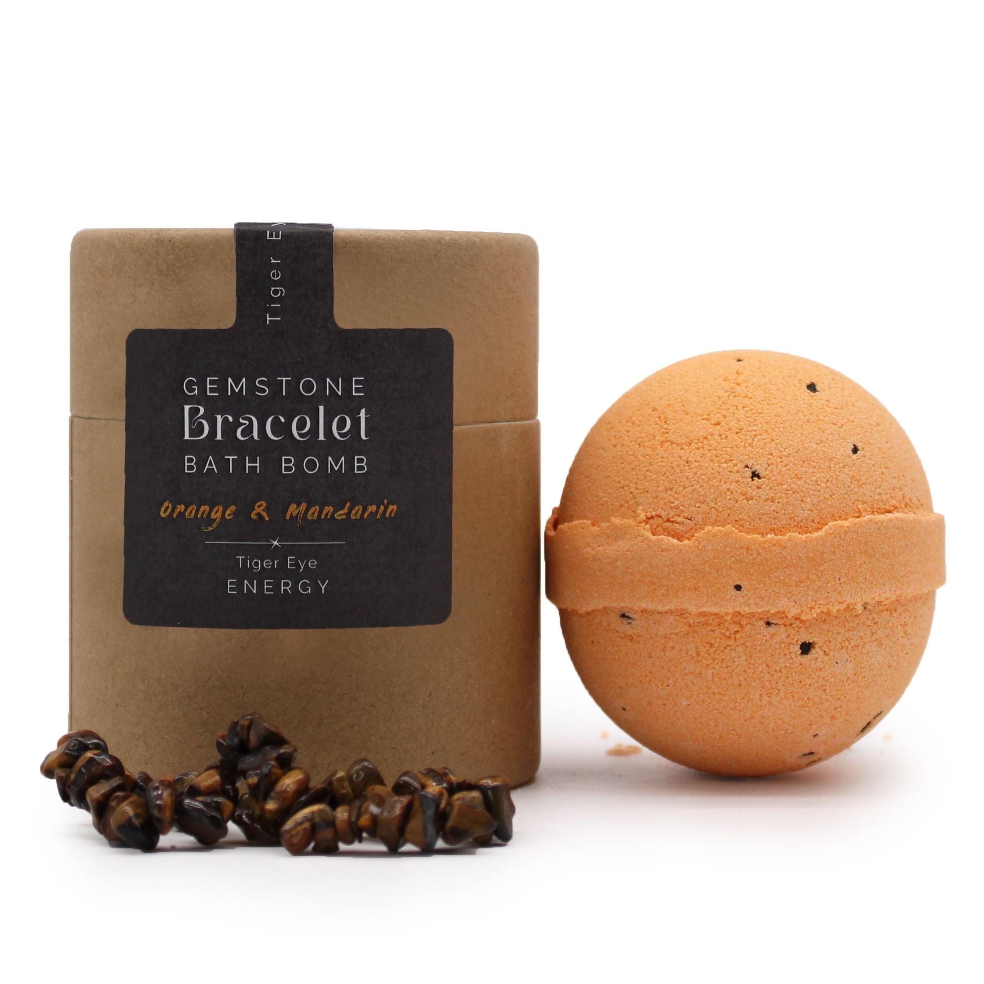 Bomba de Banho com Pulseira de Pedra Natural - Olho de Tigre