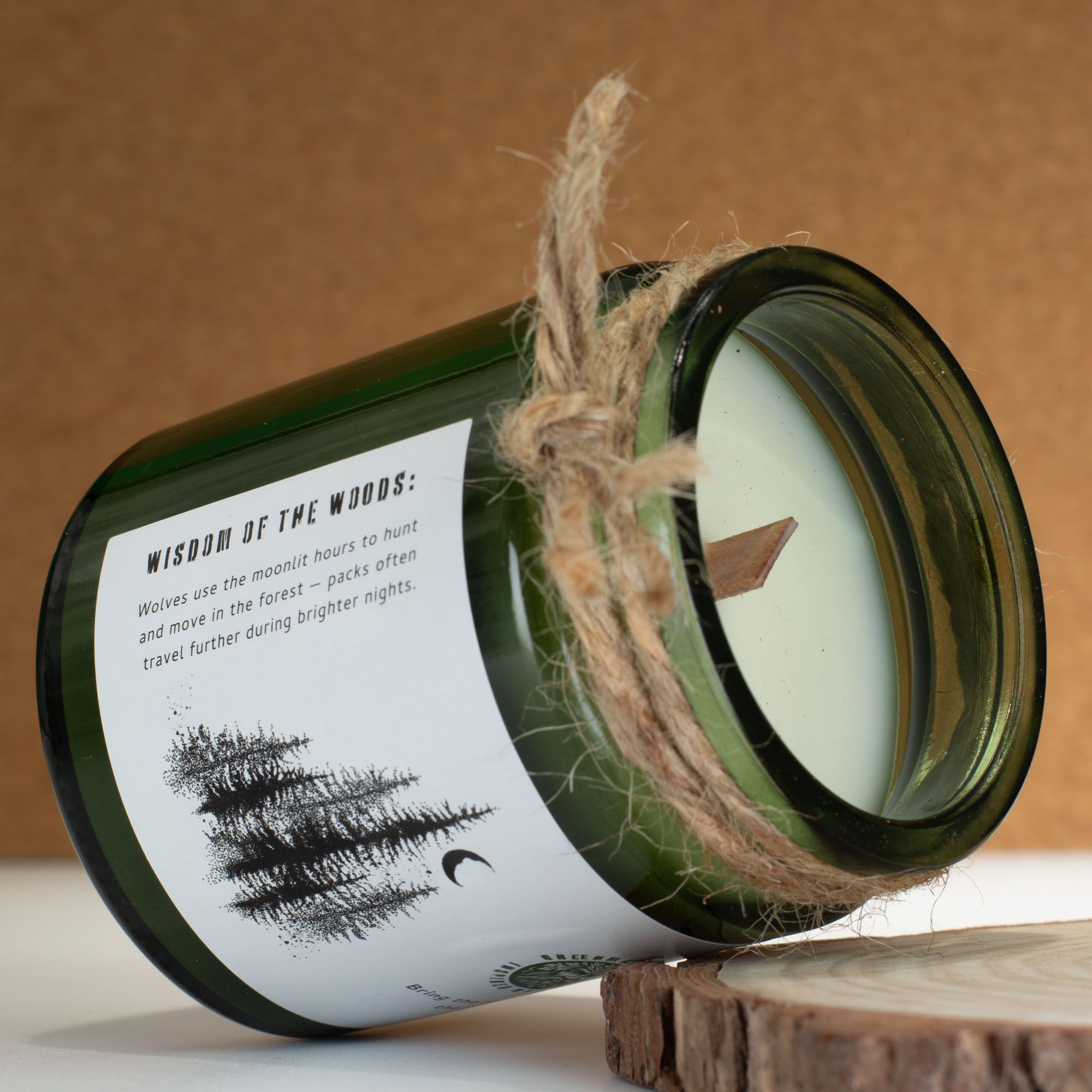 Vela de Soja Greenman Woodwick Lua do Lobo