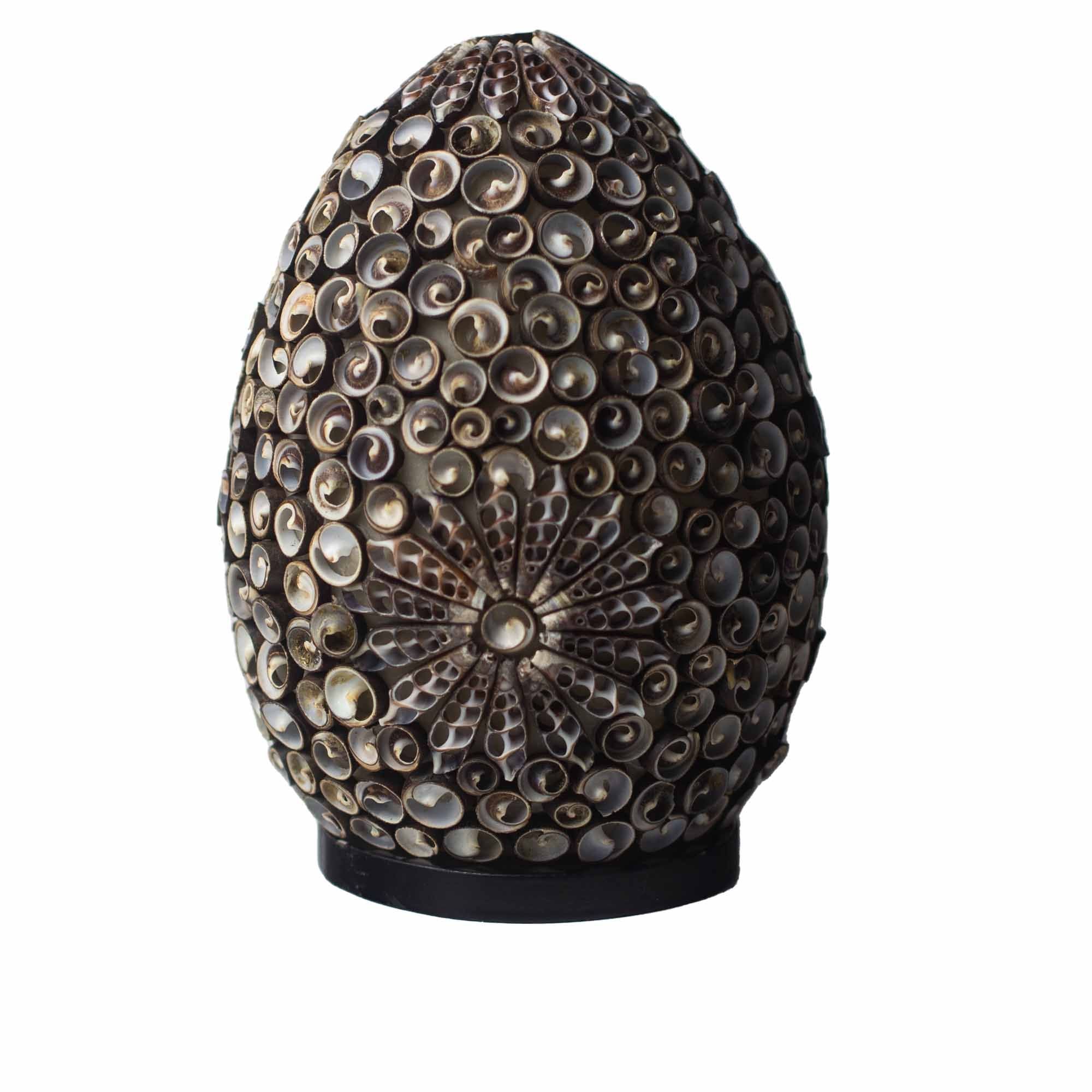 Lâmpada Boho de Conchas – Oval Torcida Chocolate