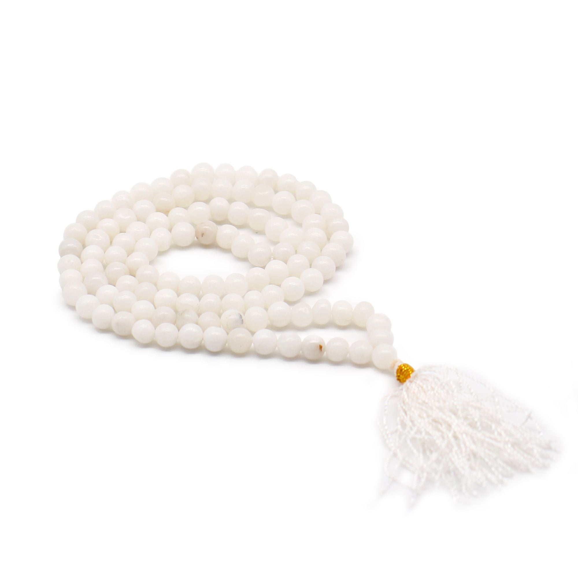 Japamala 108 Contas Quartzo Branco
