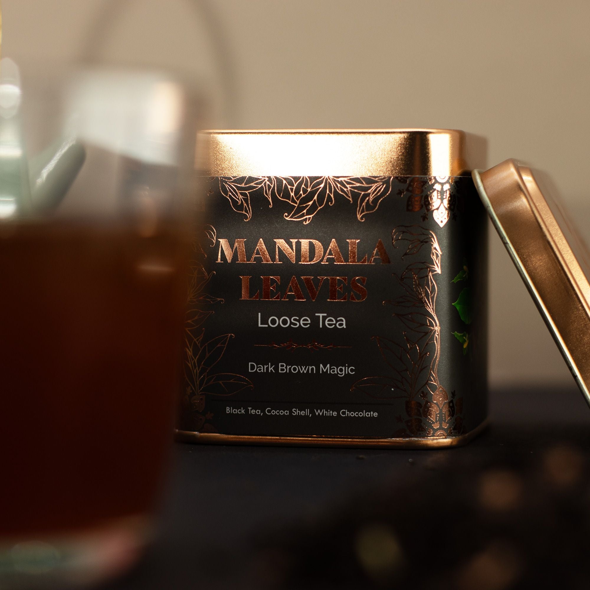 Chá Artesanal Magia Castanha Escura – Lata 50g