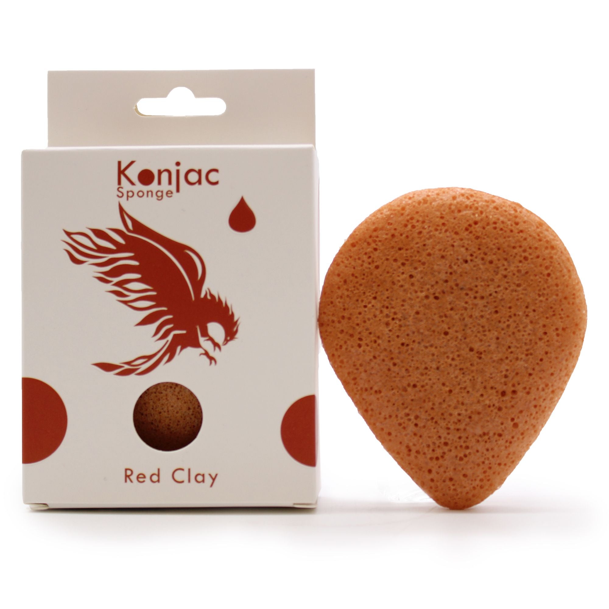 Esponja facial Konjac con Arcilla Roja, Rejuvenecedora