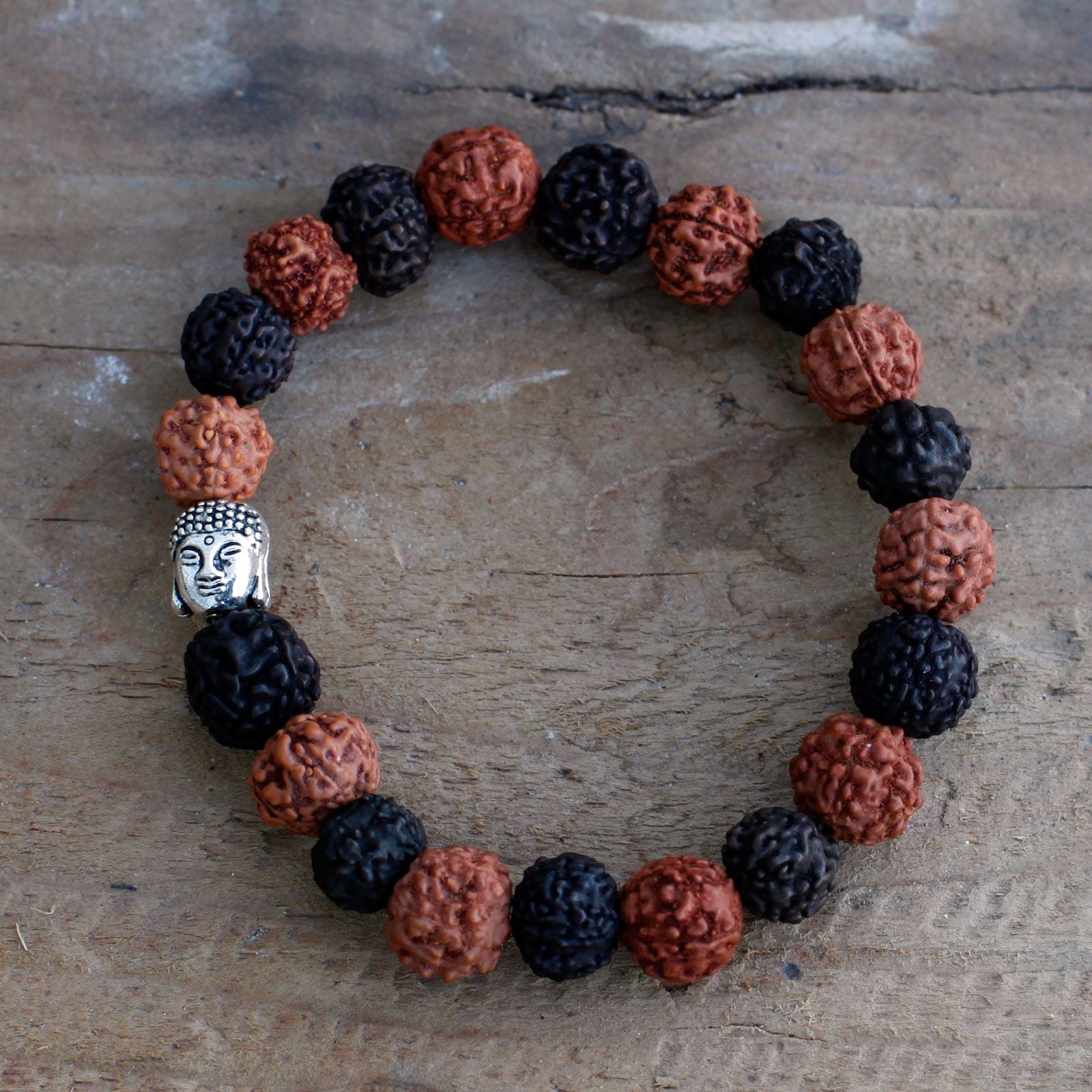 Pulseira Rudraksha Buda Japa Mala - Mix