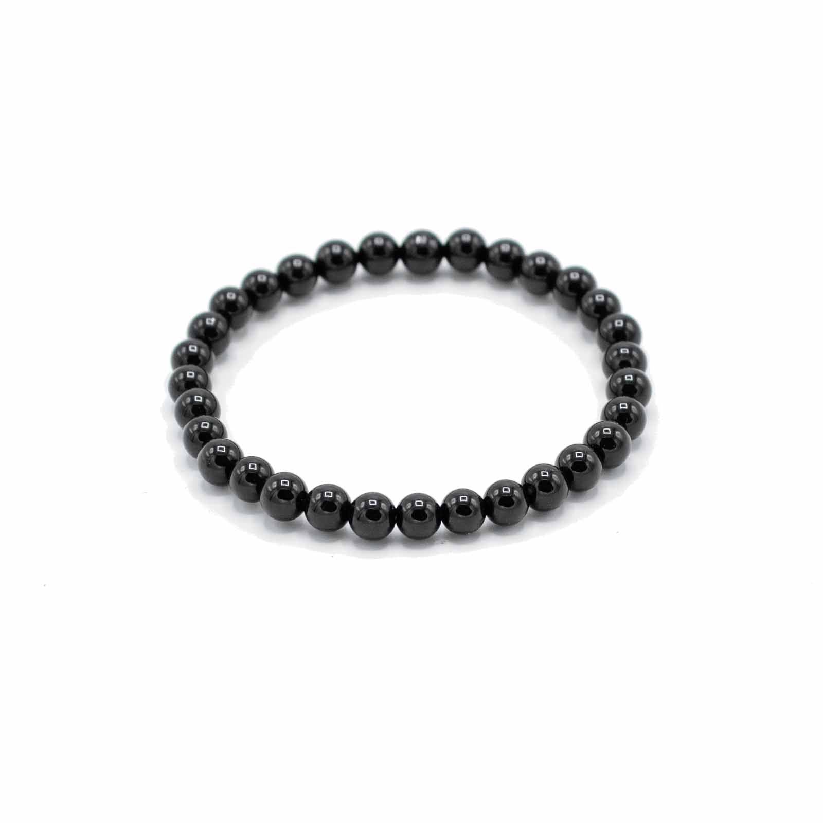 Pulseira de Manifestação em Pedra Natural – Ágata Negra – Proteção