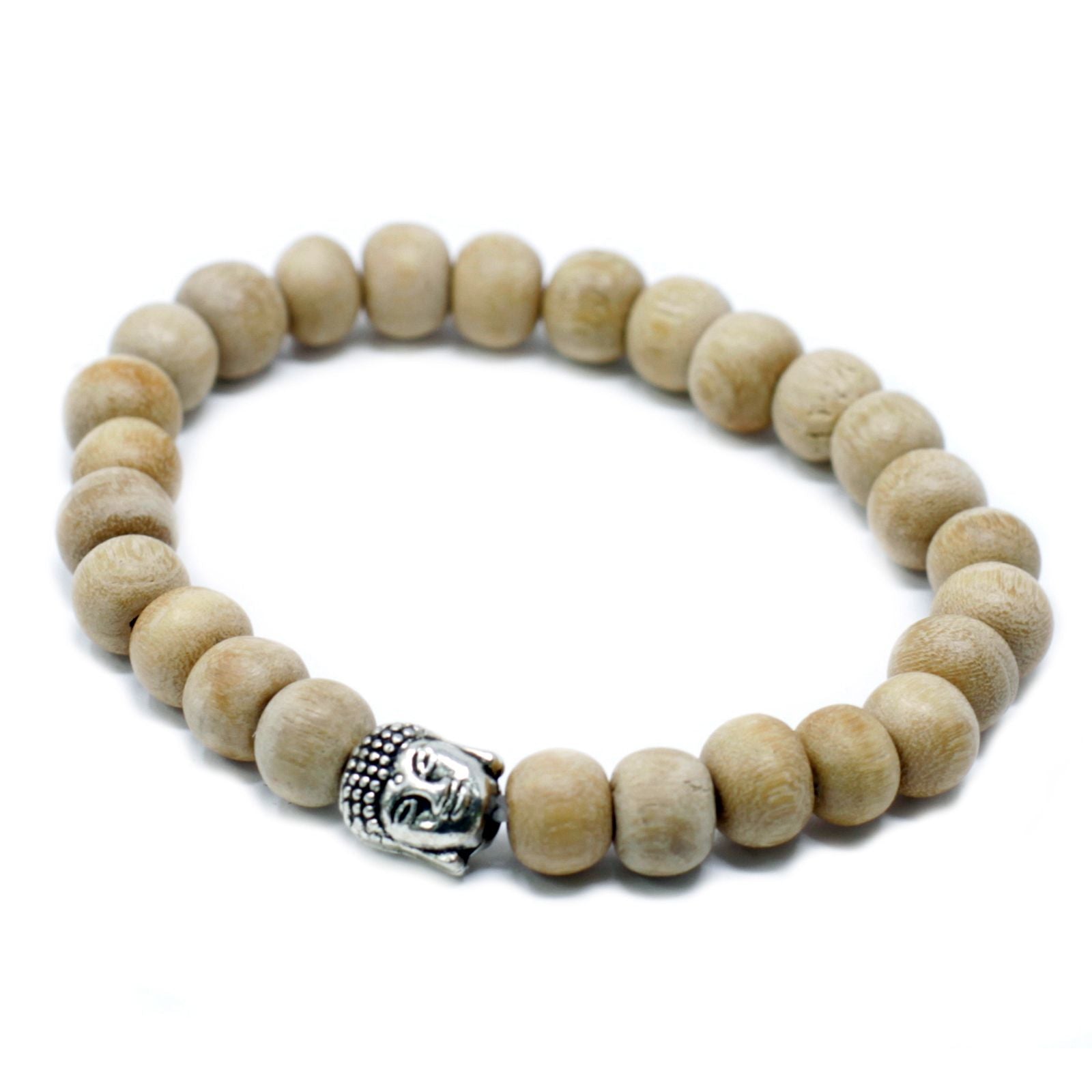 Contas Perfumadas de Sândalo e Bracelete Buda