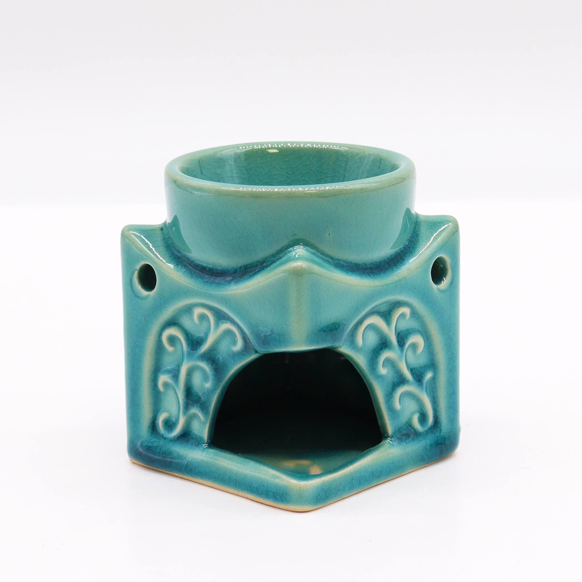 Queimador de Óleo Buda Quadrado – Turquesa Claro