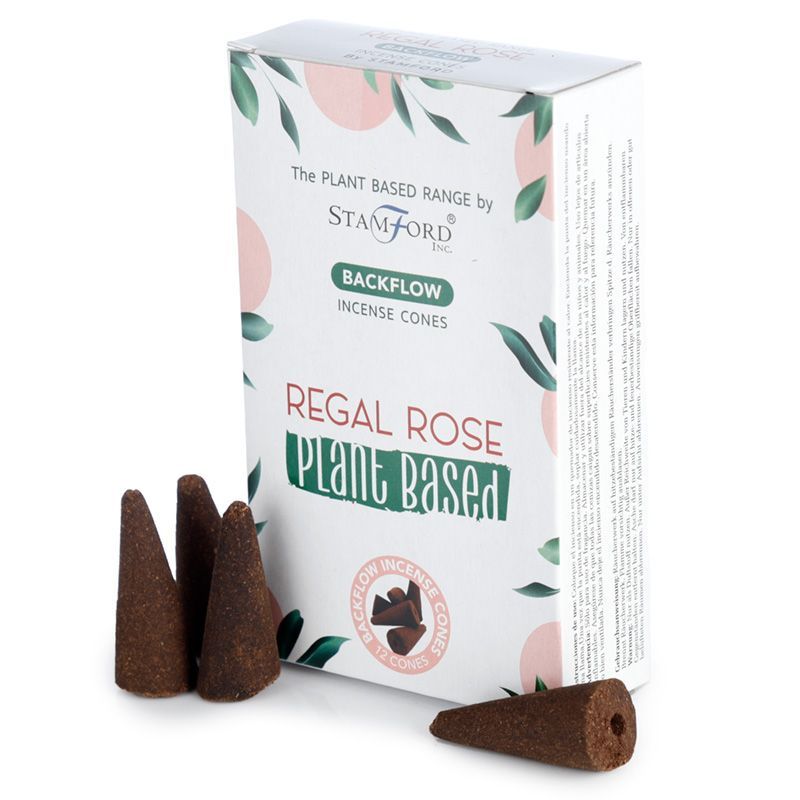 Cones de Incenso de Fluxo Inverso à Base de Plantas Rosa Real