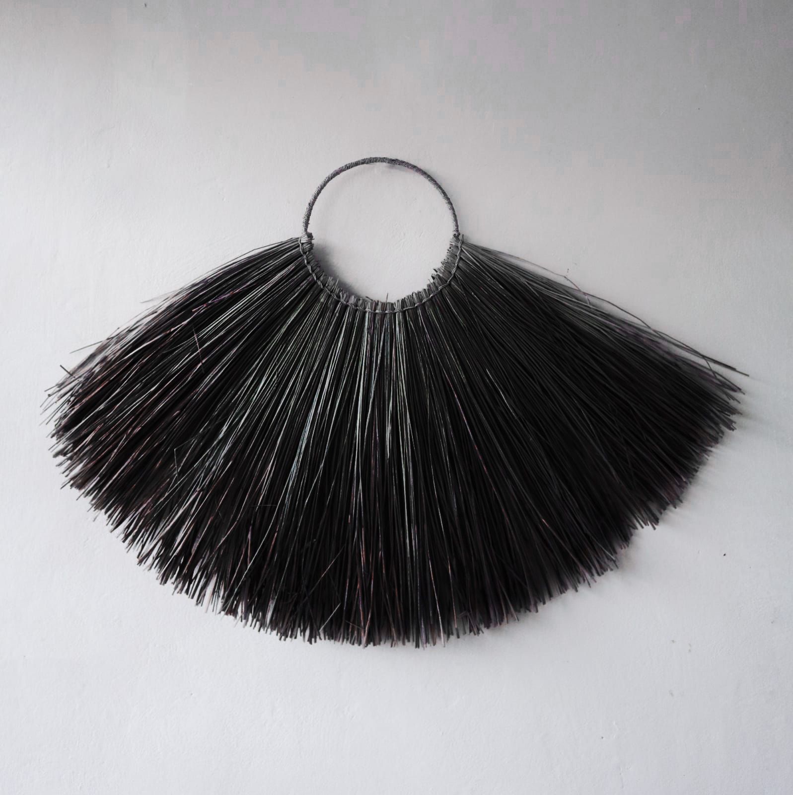Leque de Algas Marinhas para Decoração de Parede Preto