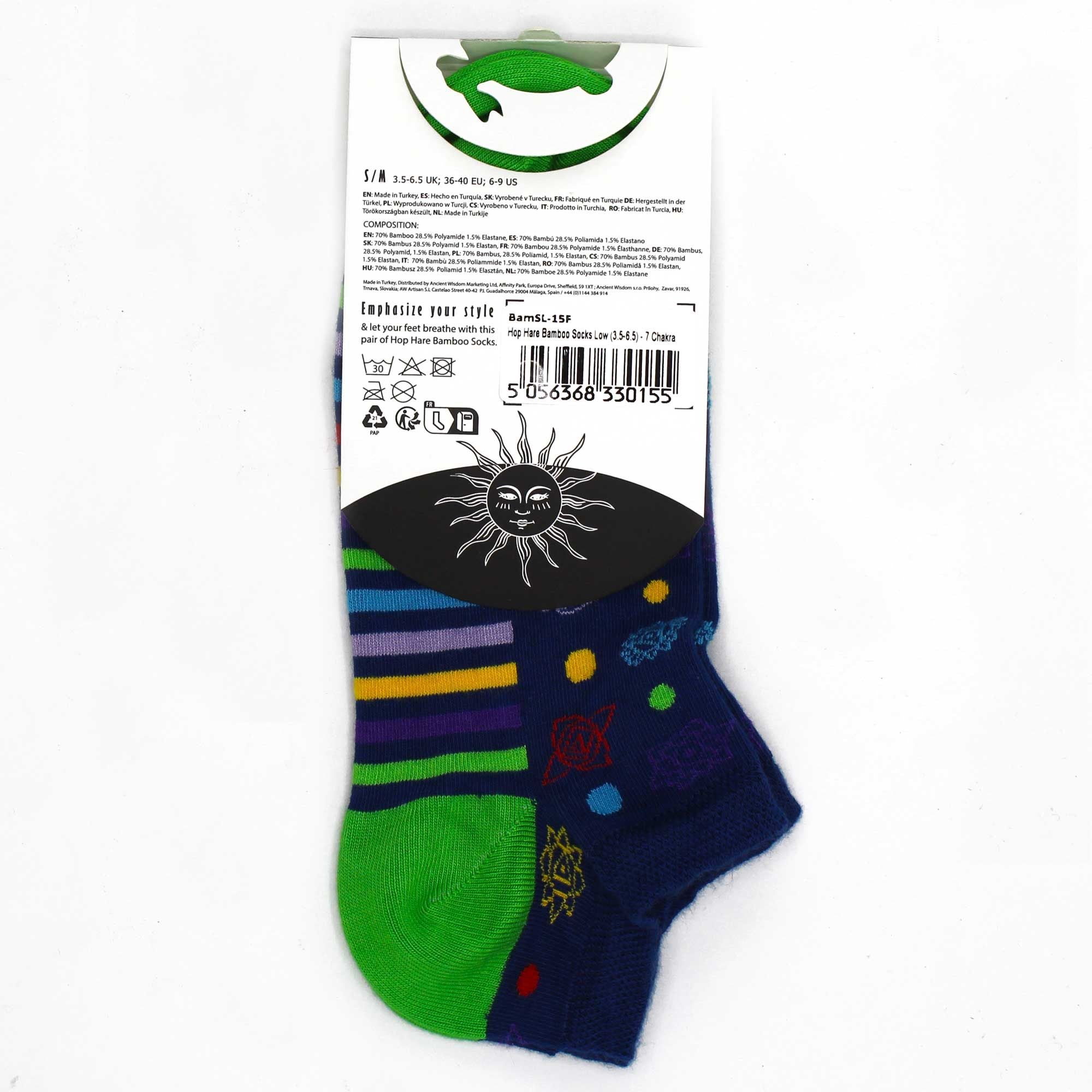 Calcetines de bambú Hop Hare S/M 36-40 - 7 Chakras