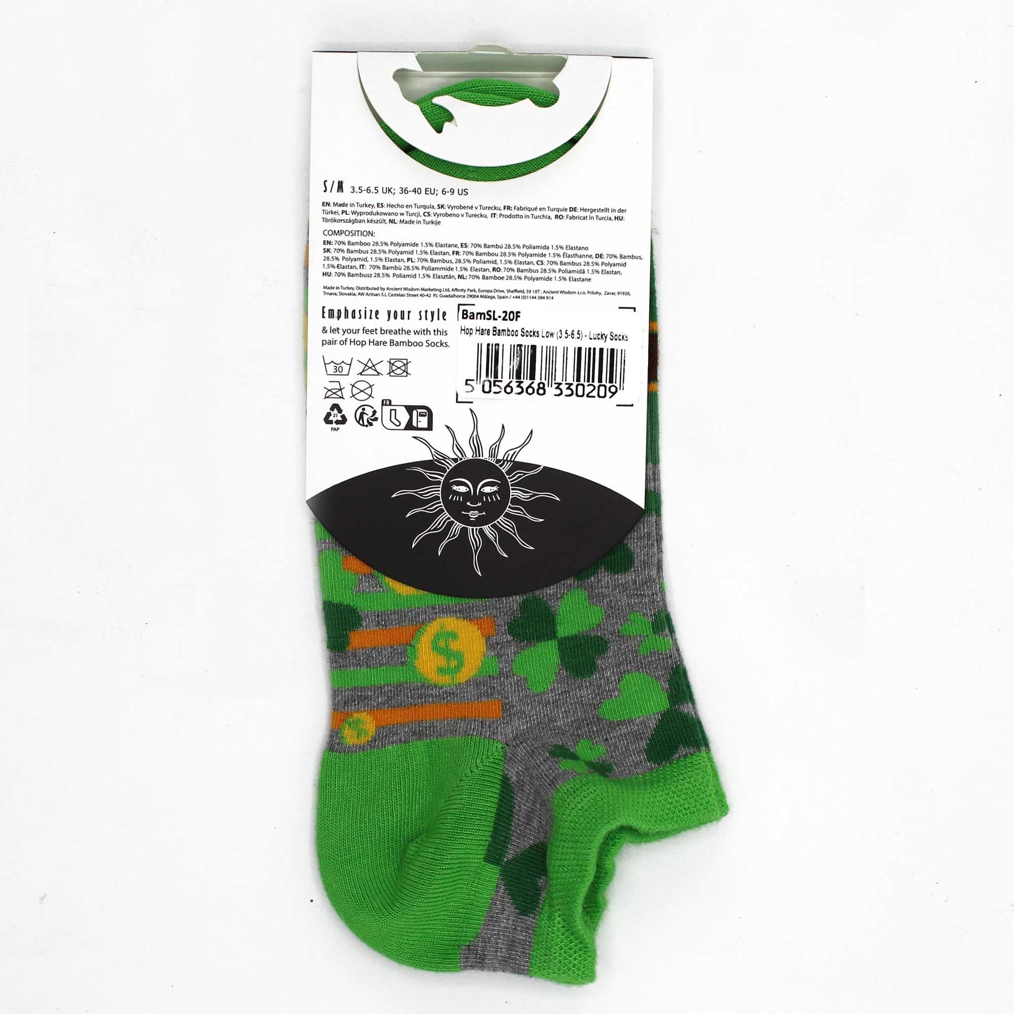Calcetines de bambú Hop Hare S/M 36-40 - Calcetines de la Suerte