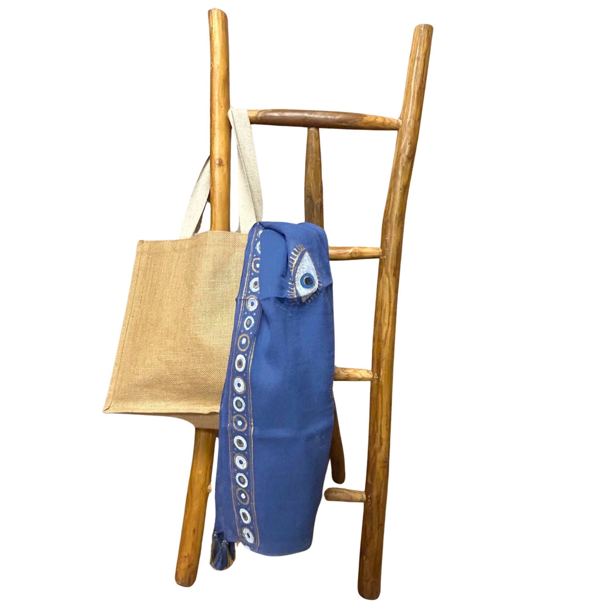 Pareo Nomad Sari Mediterrâneo - Olho Turco Azul Intenso e Dourado