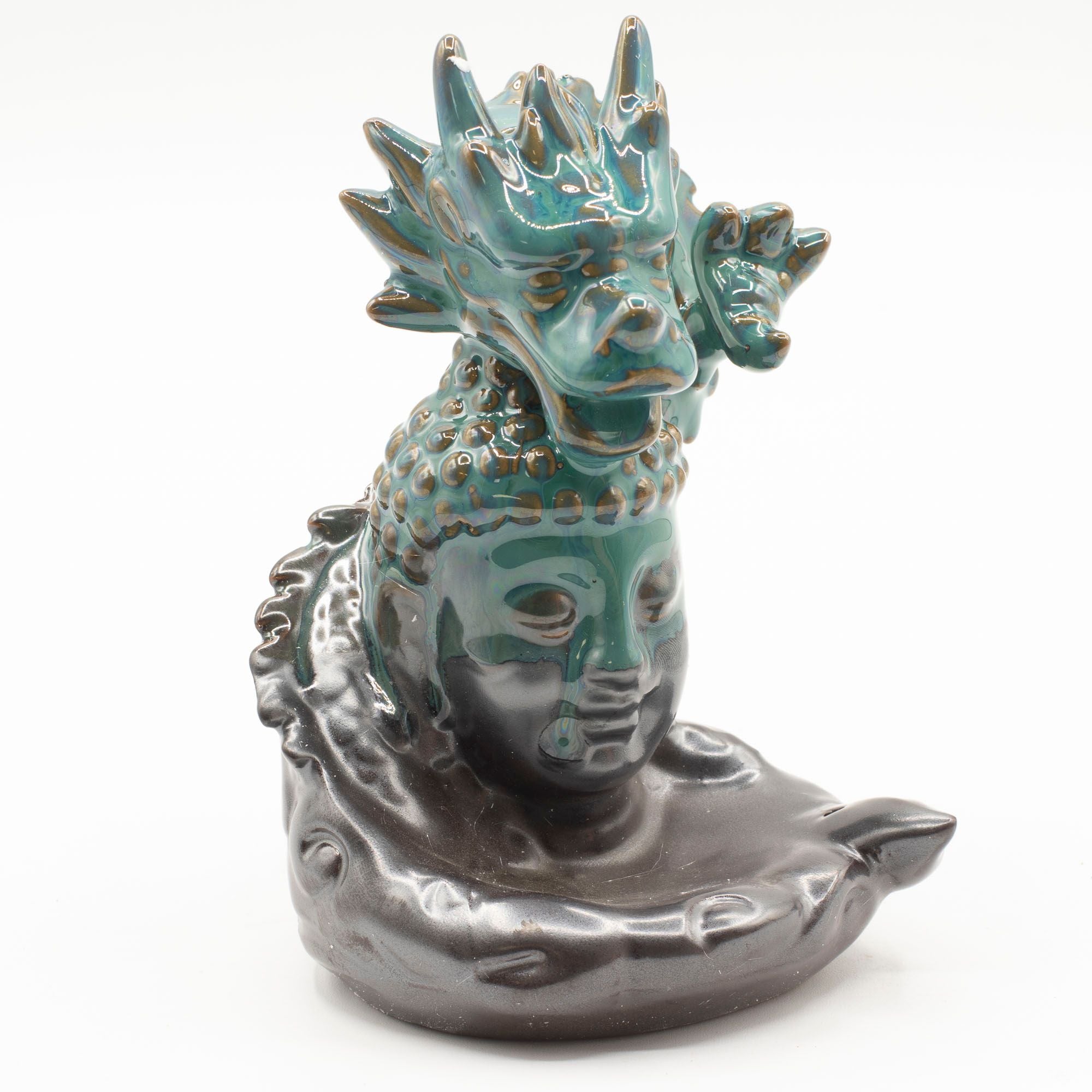 Dragon over Buddha Backflow Incense Burner
