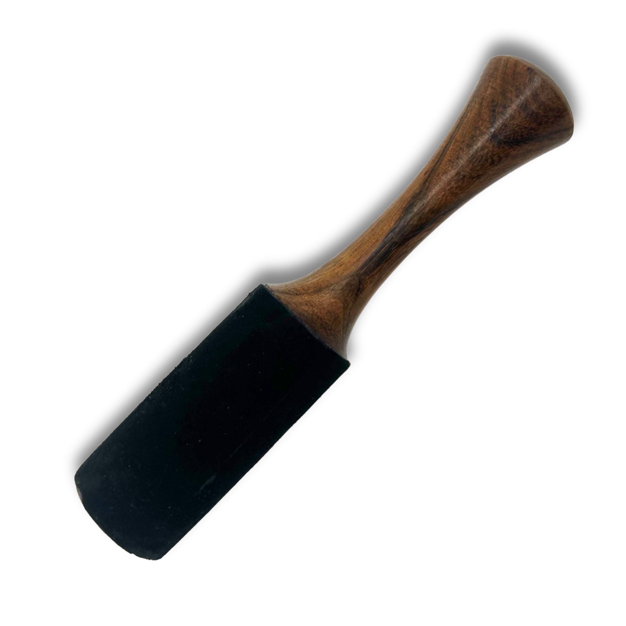 Bastón de Madera – Mango Tubular Mediano con Doble Anillo