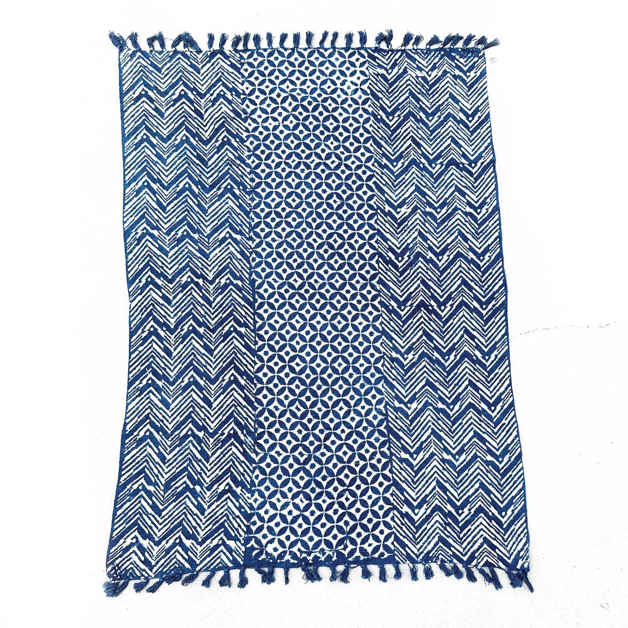 Manta Índigo Artesanal Namoona Waves
