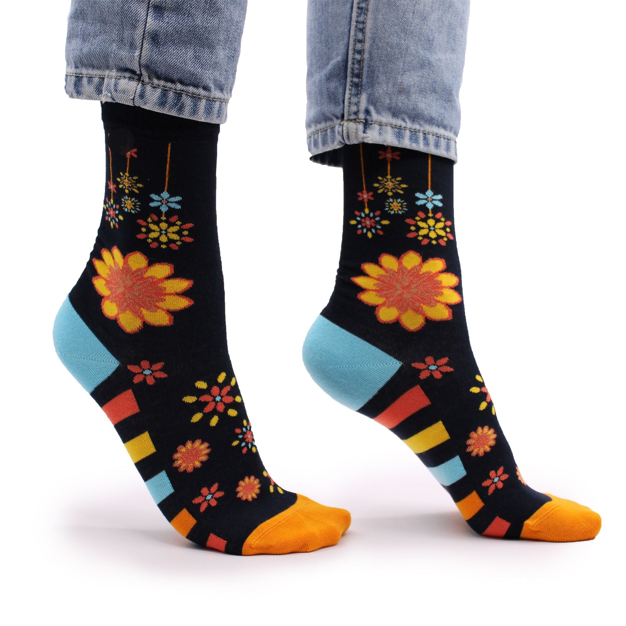 Meias de bambu Hop Hare S/M - Flores Mandala