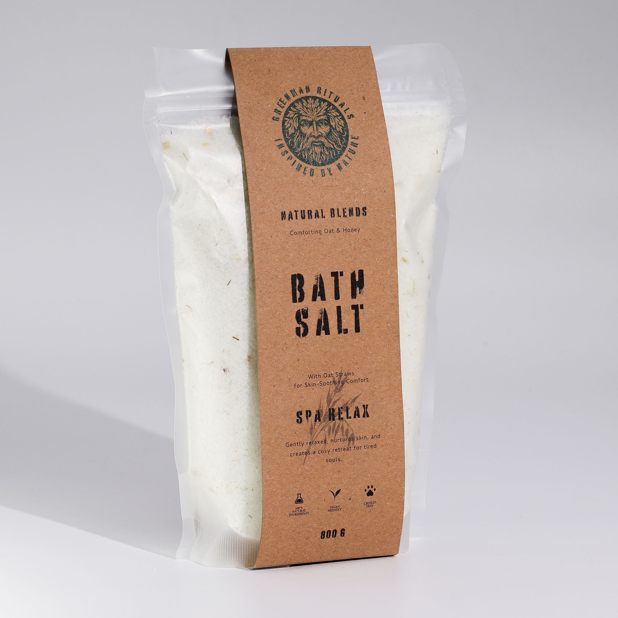 Greenman Rituals Sais de Banho de Epsom com Aveia e Mel - Mistura Relaxante para Spa