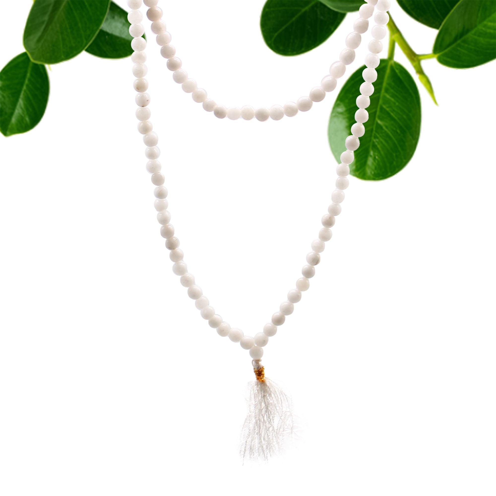 White Quartz 108-Bead Japamala
