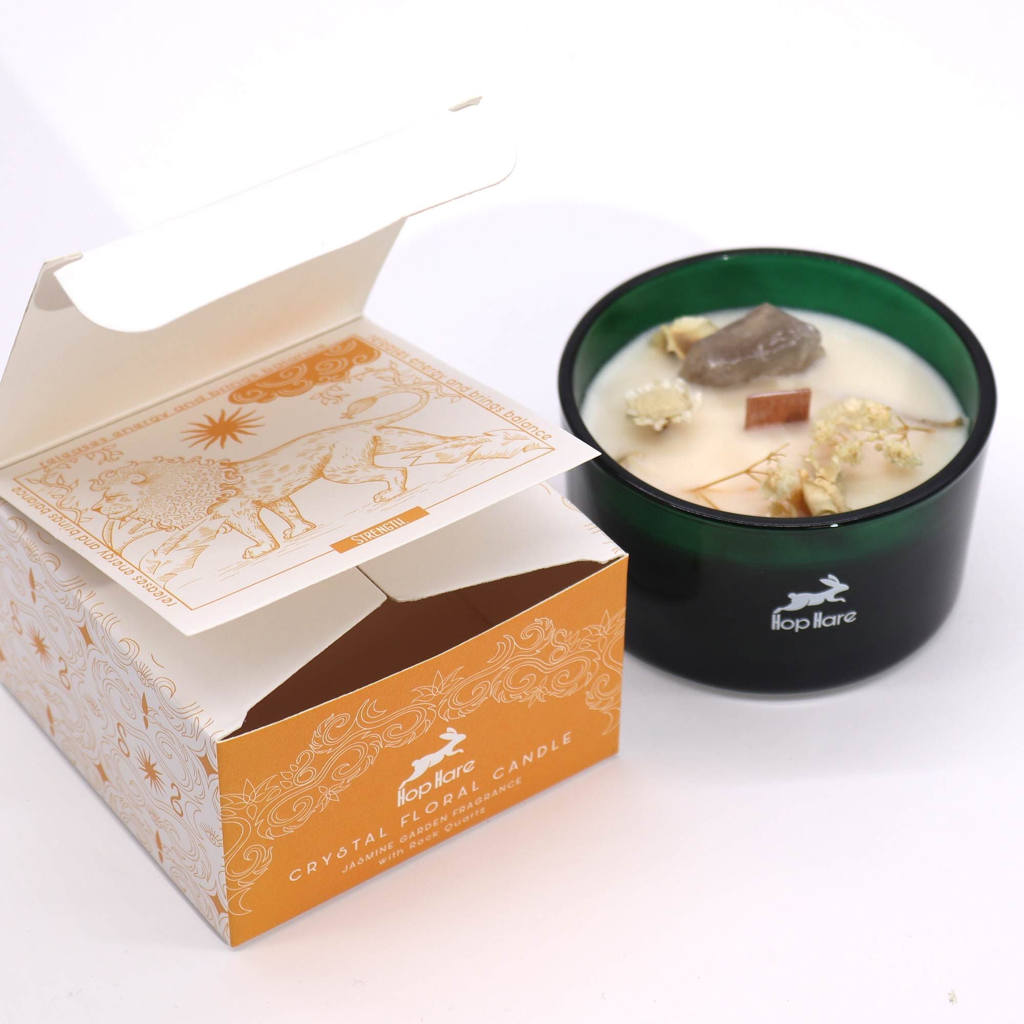 Vela Floral Mágica con Cristal Hop Hare León
