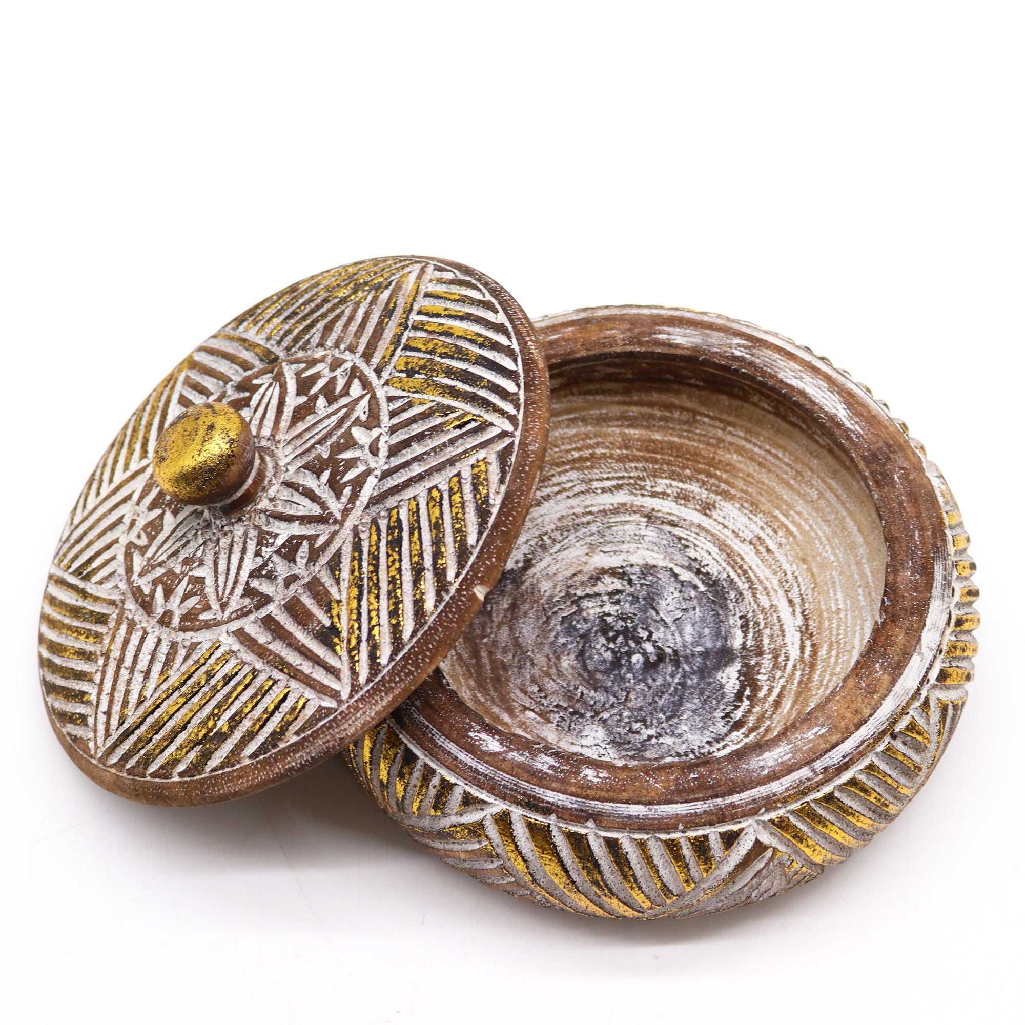Frasco Decorativo – Dourado e Natural
