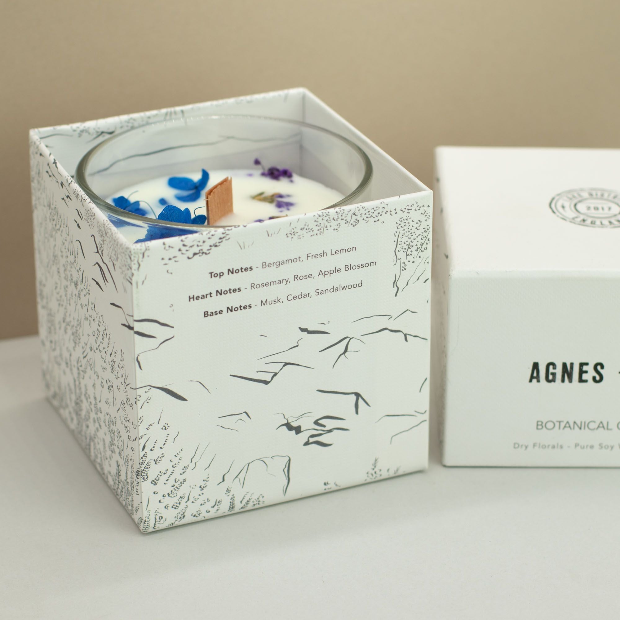 Vela Botânica de Cera de Soja Agnes + Cat Moorland