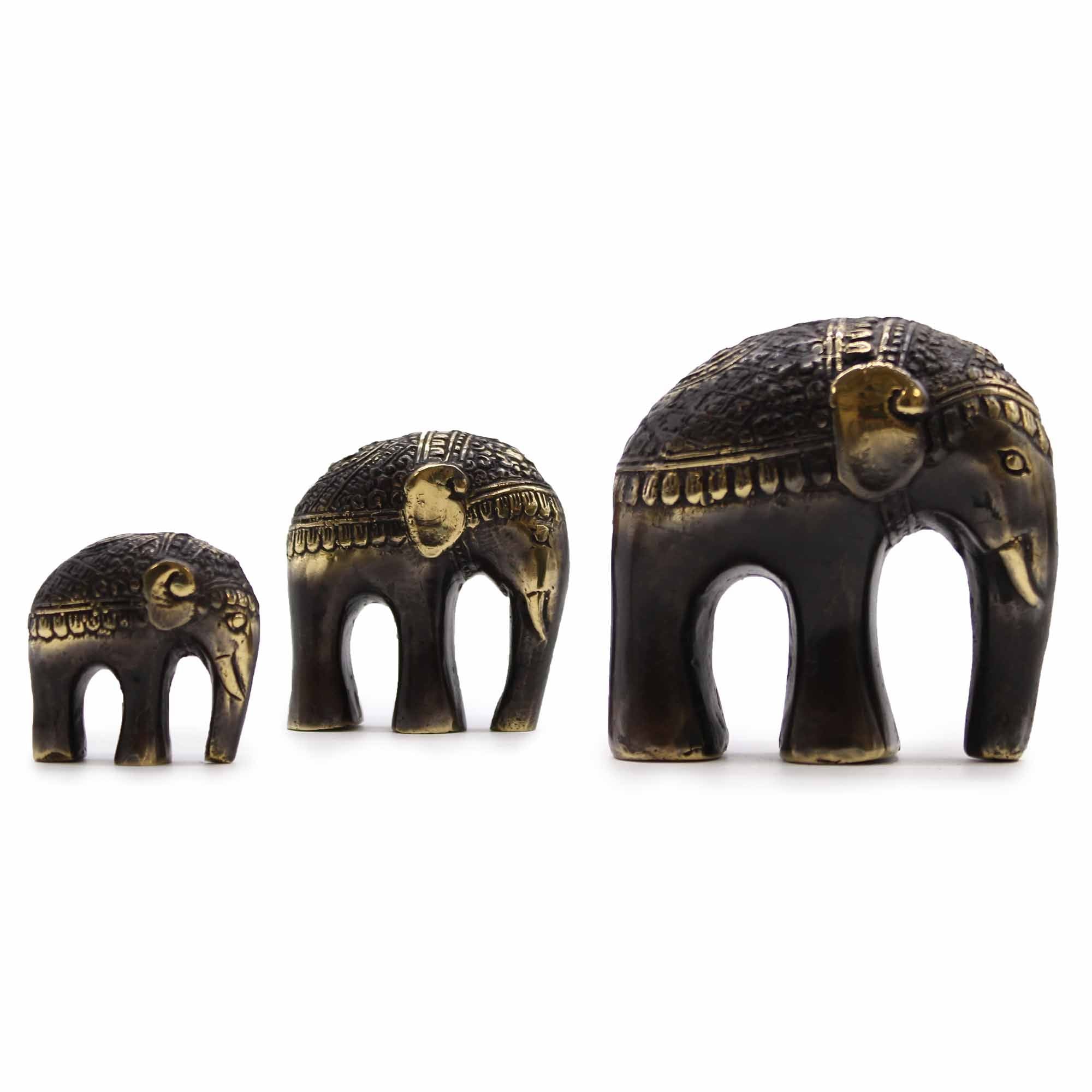 Conjunto de 3 Elefantes Artísticos