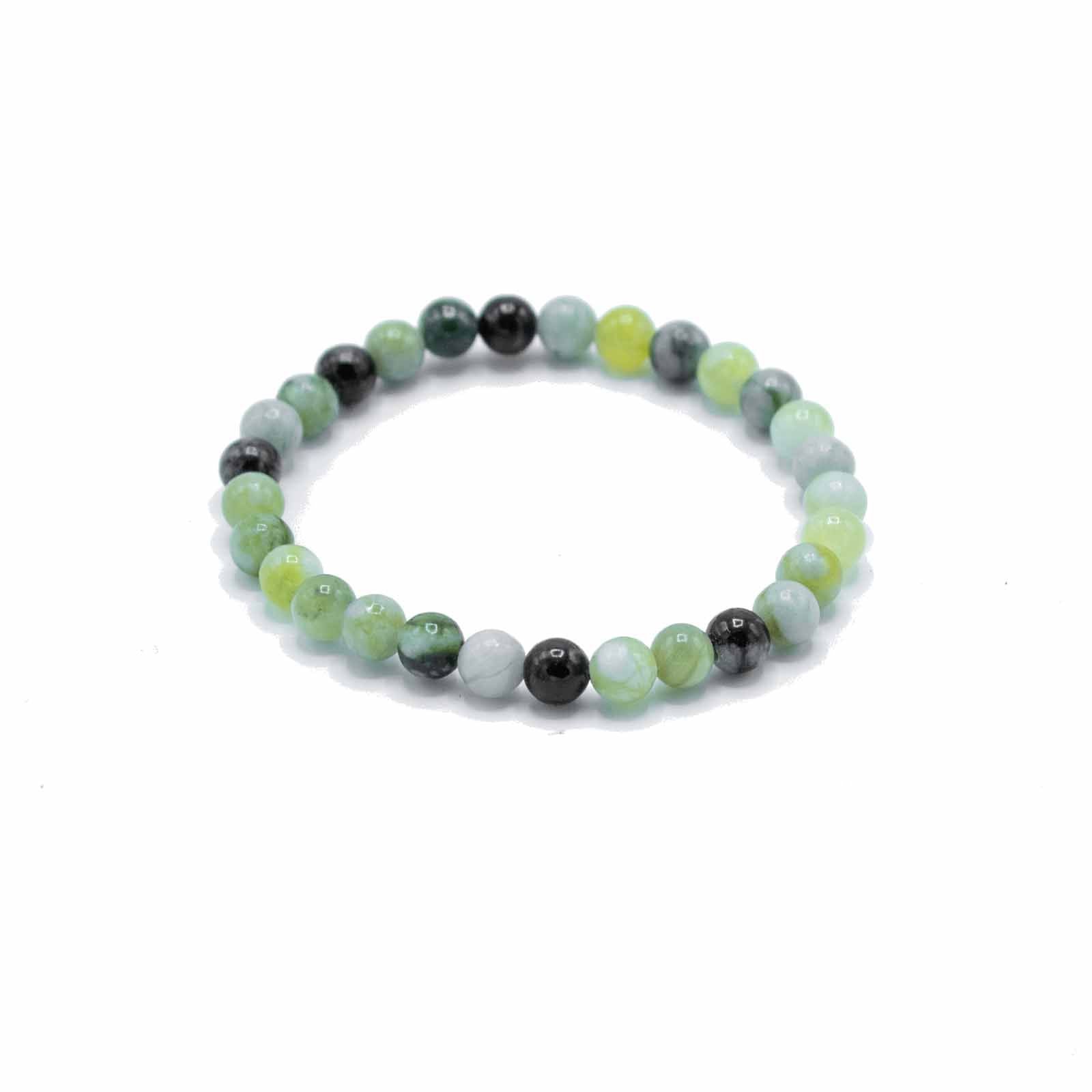 Natural Stone Manifestation Bracelet – Olive Jade – Healing