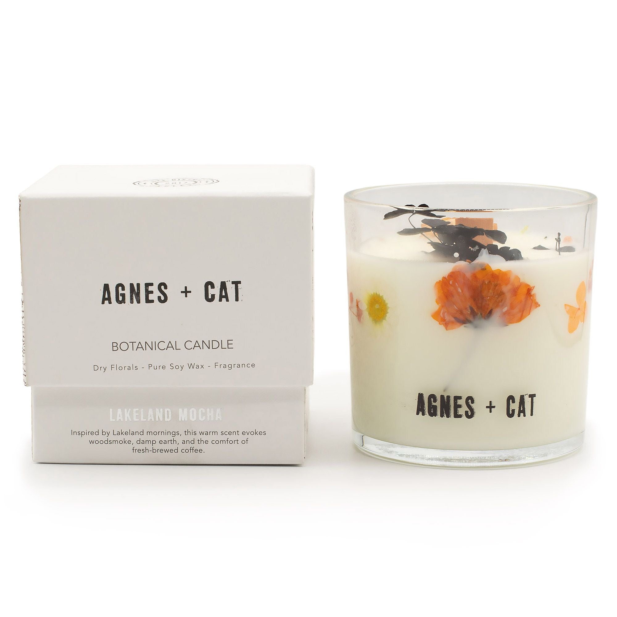Vela Botânica de Cera de Soja Agnes + Cat Lakeland Mocha