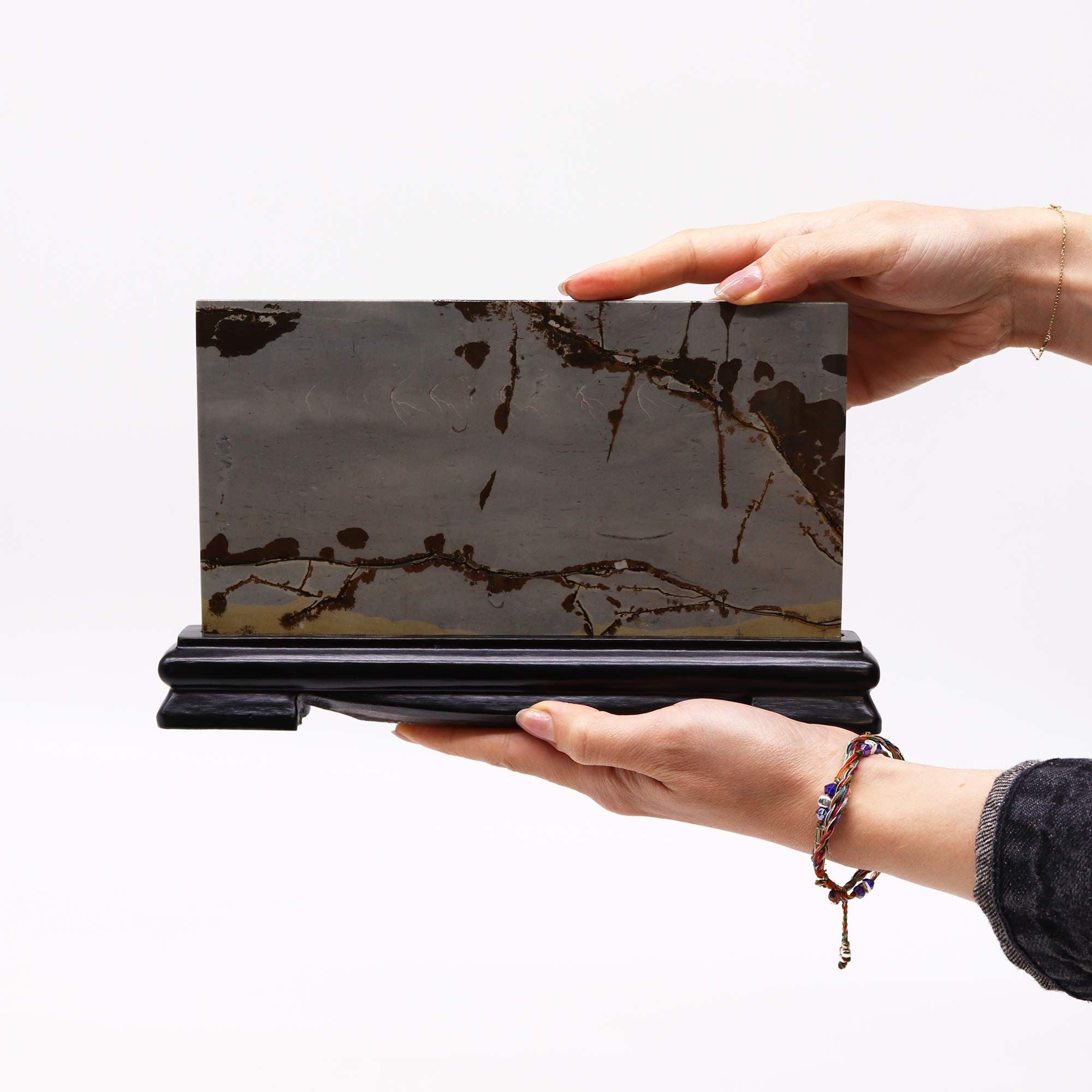 Stone with Guohua Landscape Image Large (150x250mm approx. 800g)