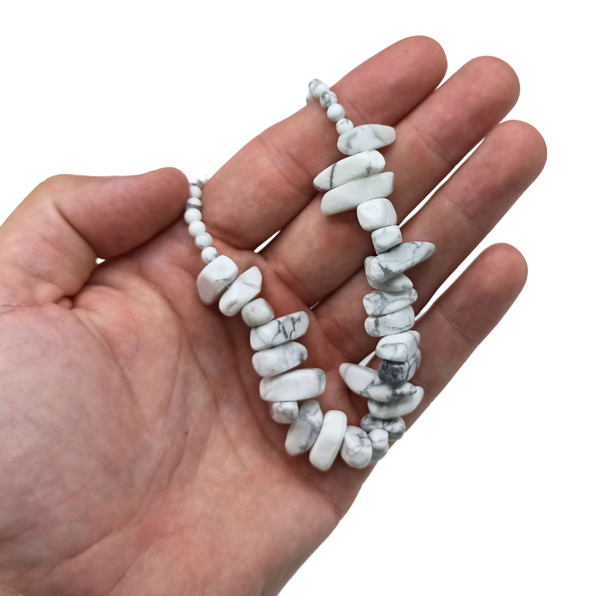 Longstone Gemstone Necklace - White Jasper