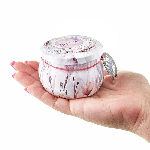 Vela Artística em Lata Mensagens Amigáveis Parma Violet