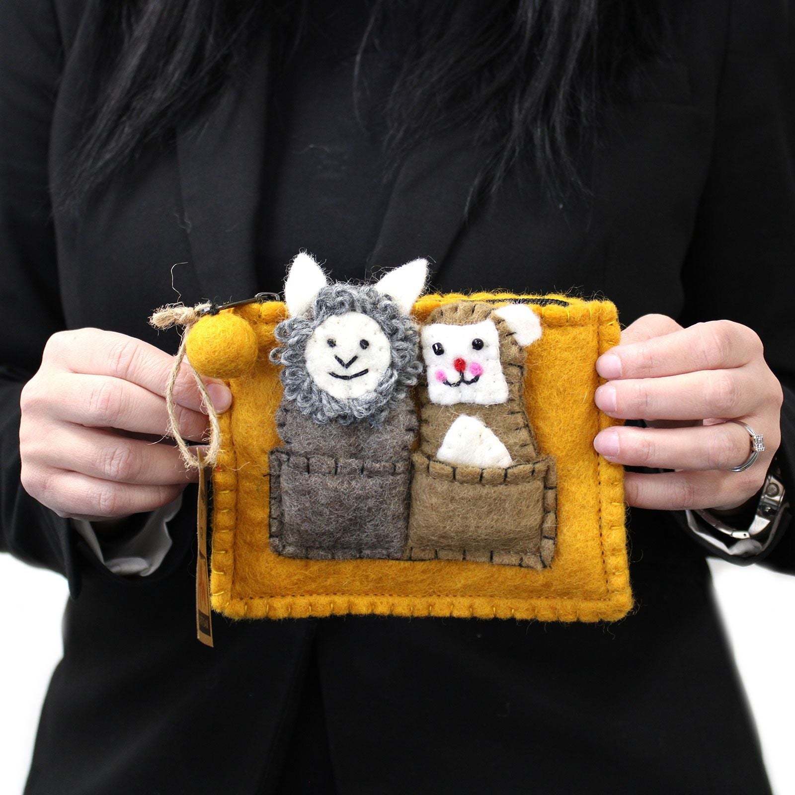 Bolsa com marionetas de dedo - Urso e ovelha