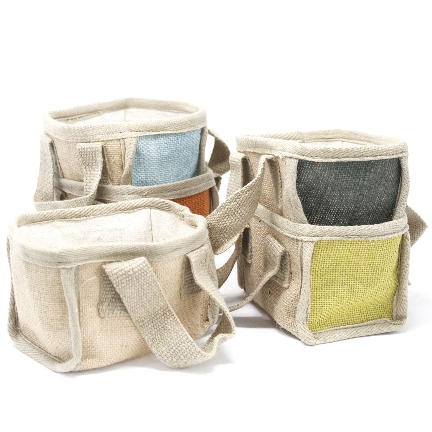 Cesto Pequeno de Juta - 16x10x12 cm - Cinza