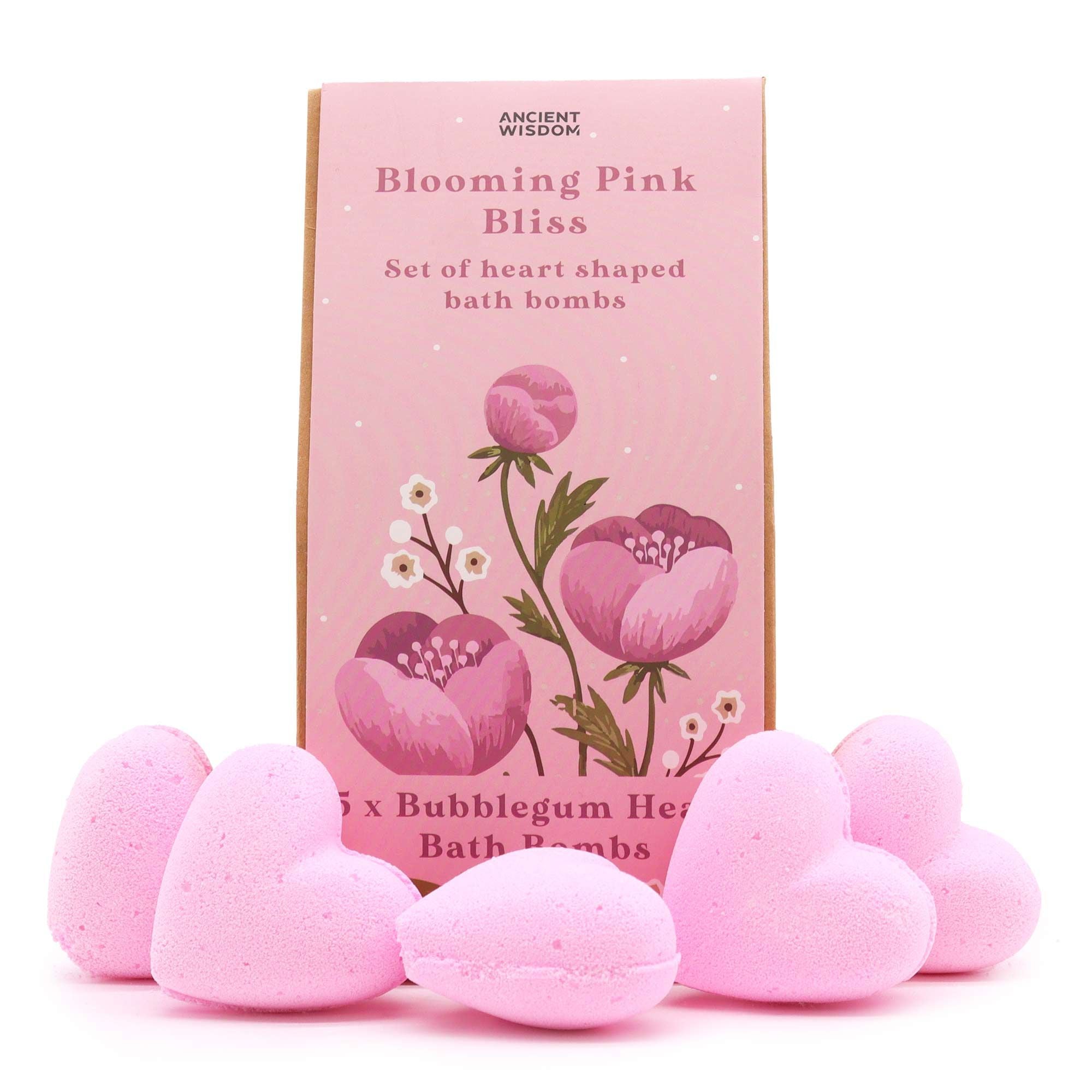 Kit de Bombas de Banho em Coração - Felicidade Rosa Florescente