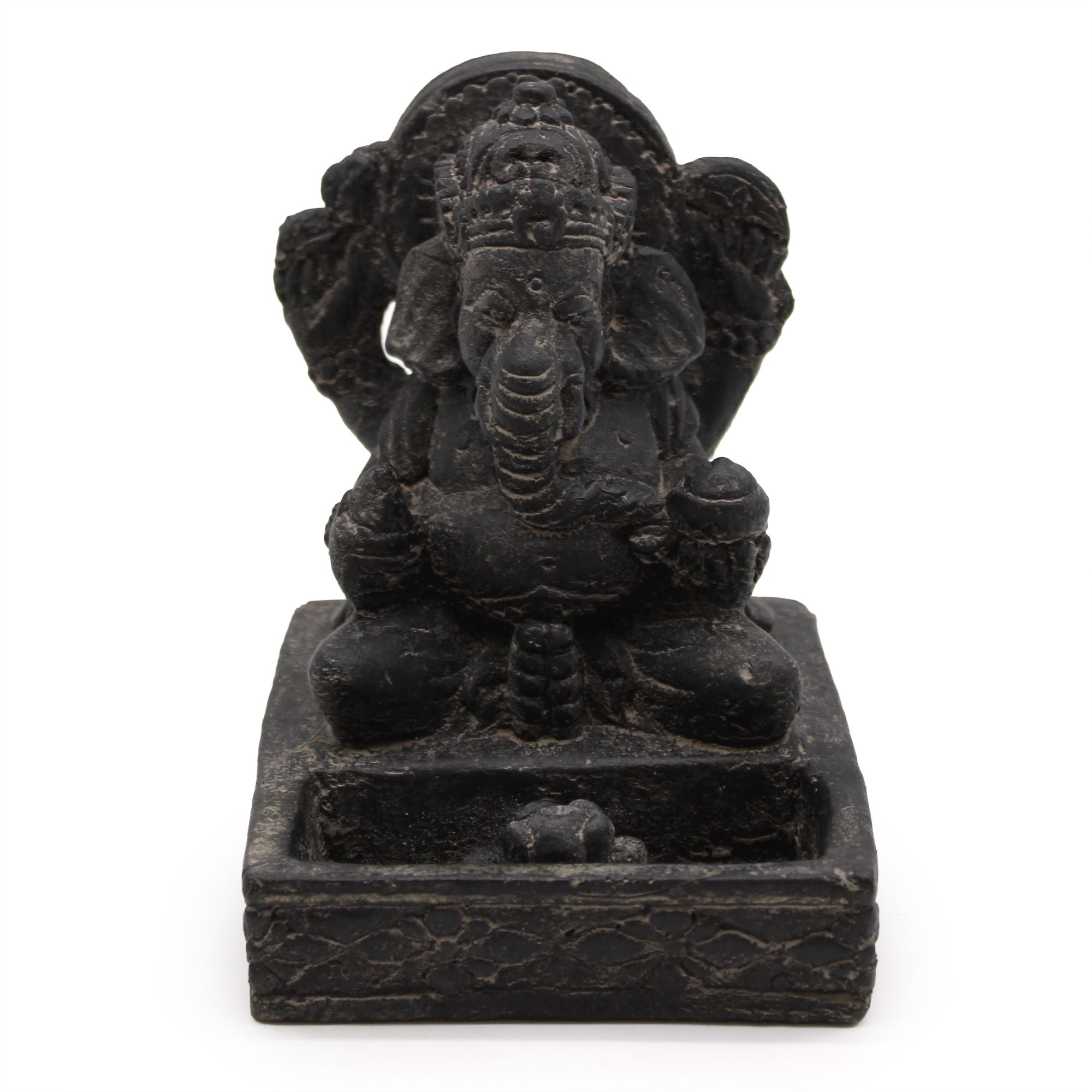 Soporte de Incienso Ganesh Feng Shui Negro Antiguo