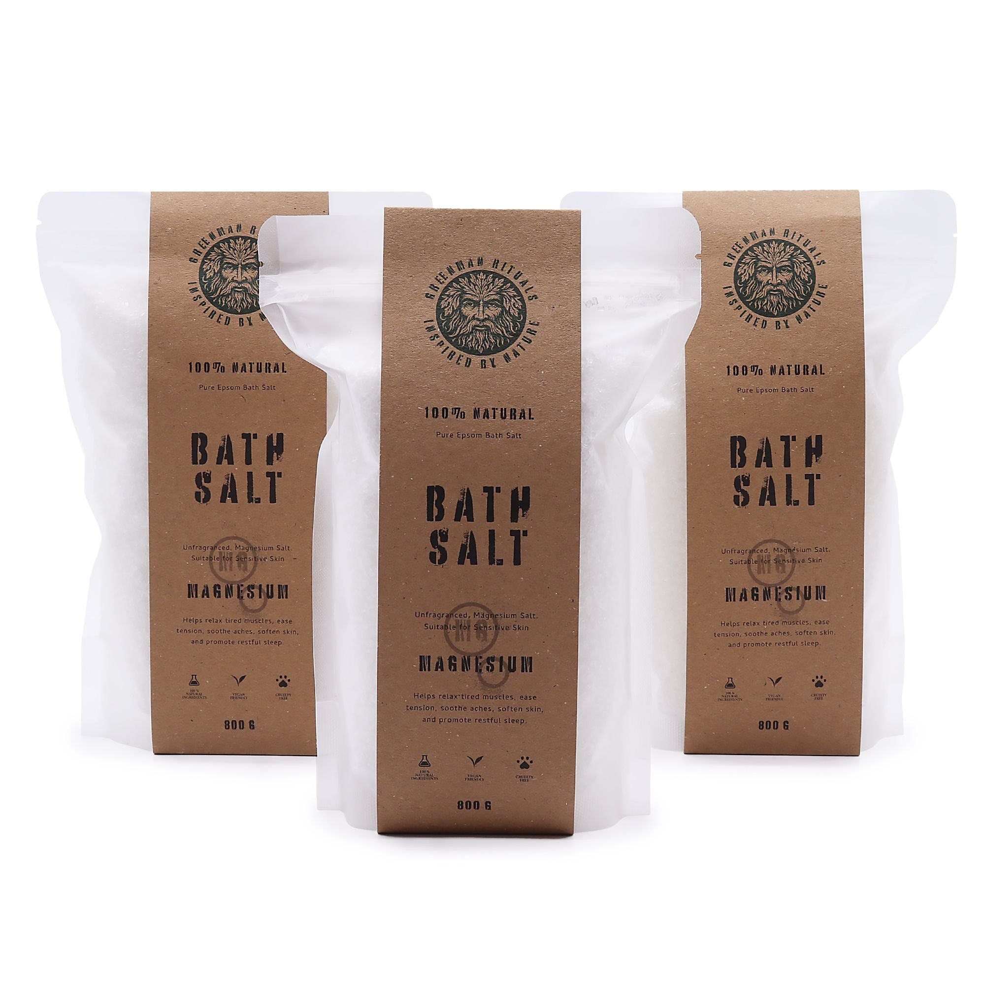Greenman Rituals Sales de Baño Epsom con Magnesio - Fórmula Pura